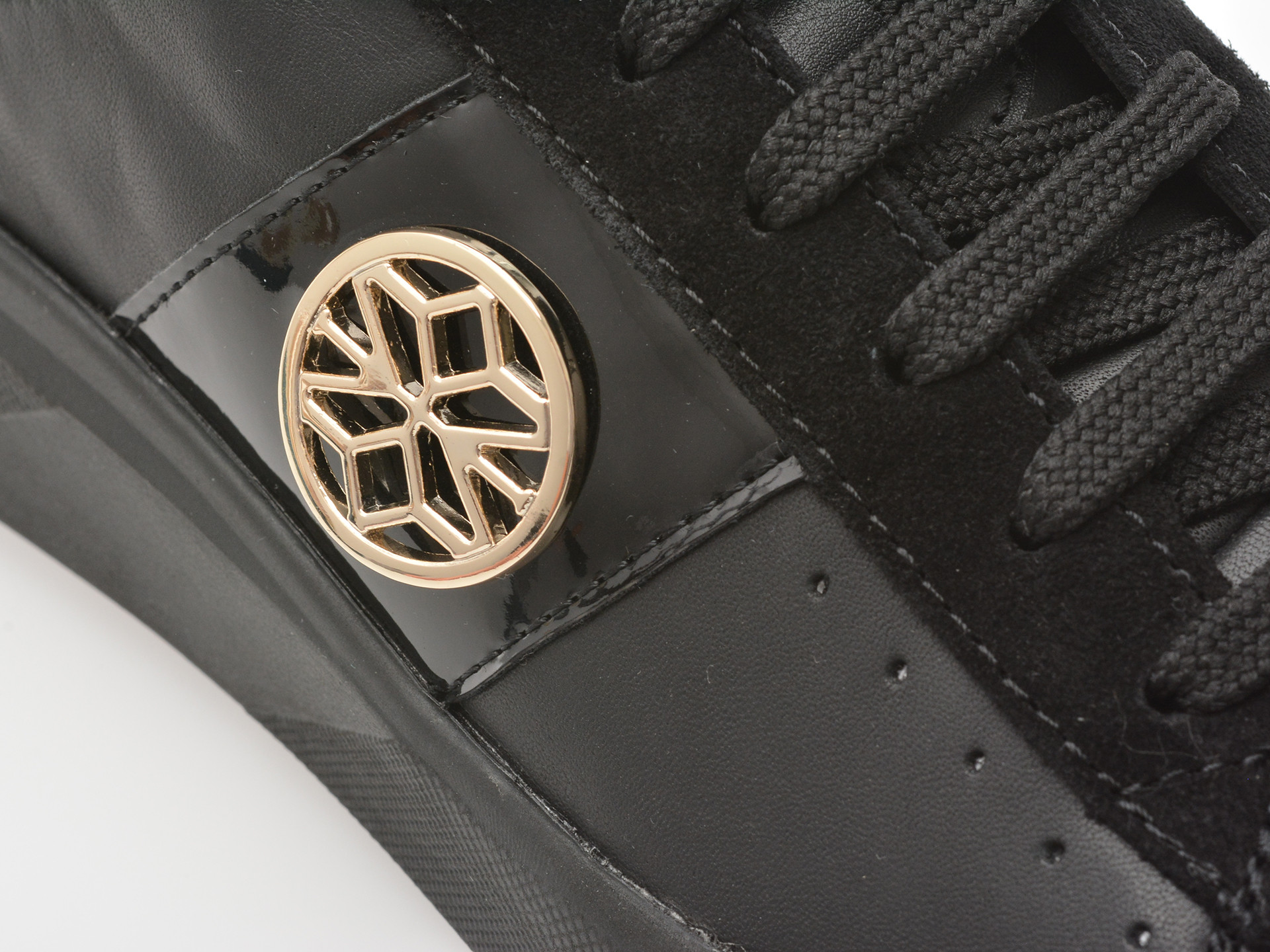 Pantofi sport GEOX negri, D55QFA, din piele naturala