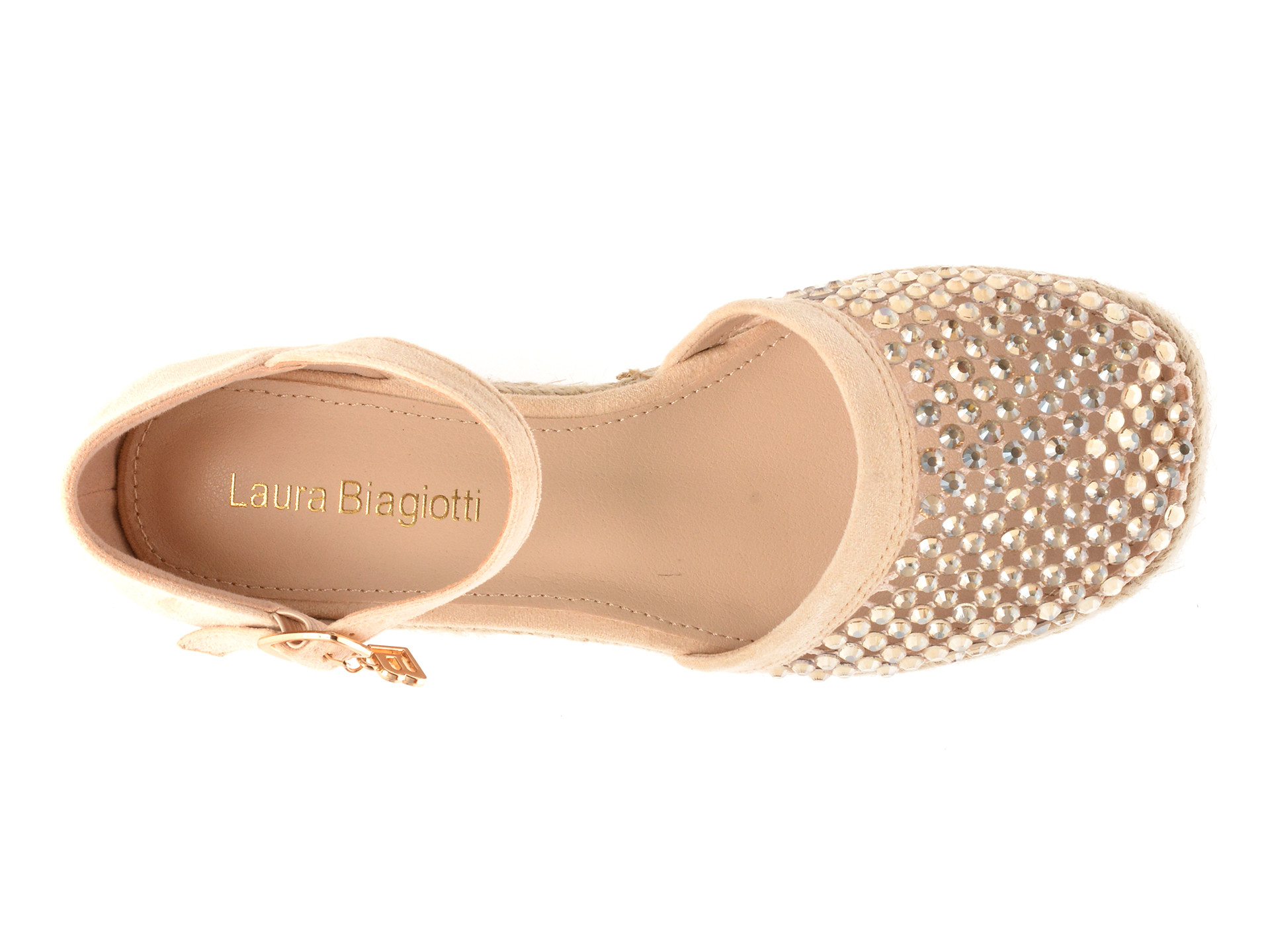 Sandale LAURA BIAGIOTTI bej, 9103, din material textil