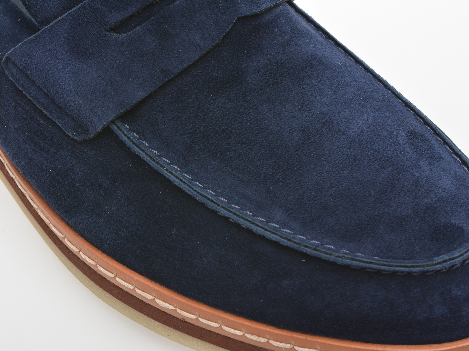 Mocasini eleganti EPICA bleumarin, QA820G, din piele intoarsa