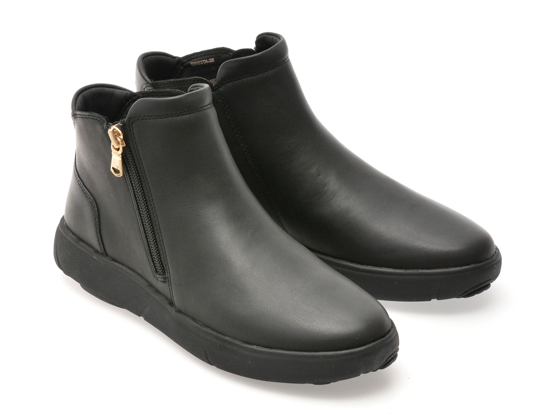 Ghete GEOX negre, D563TA, din piele naturala