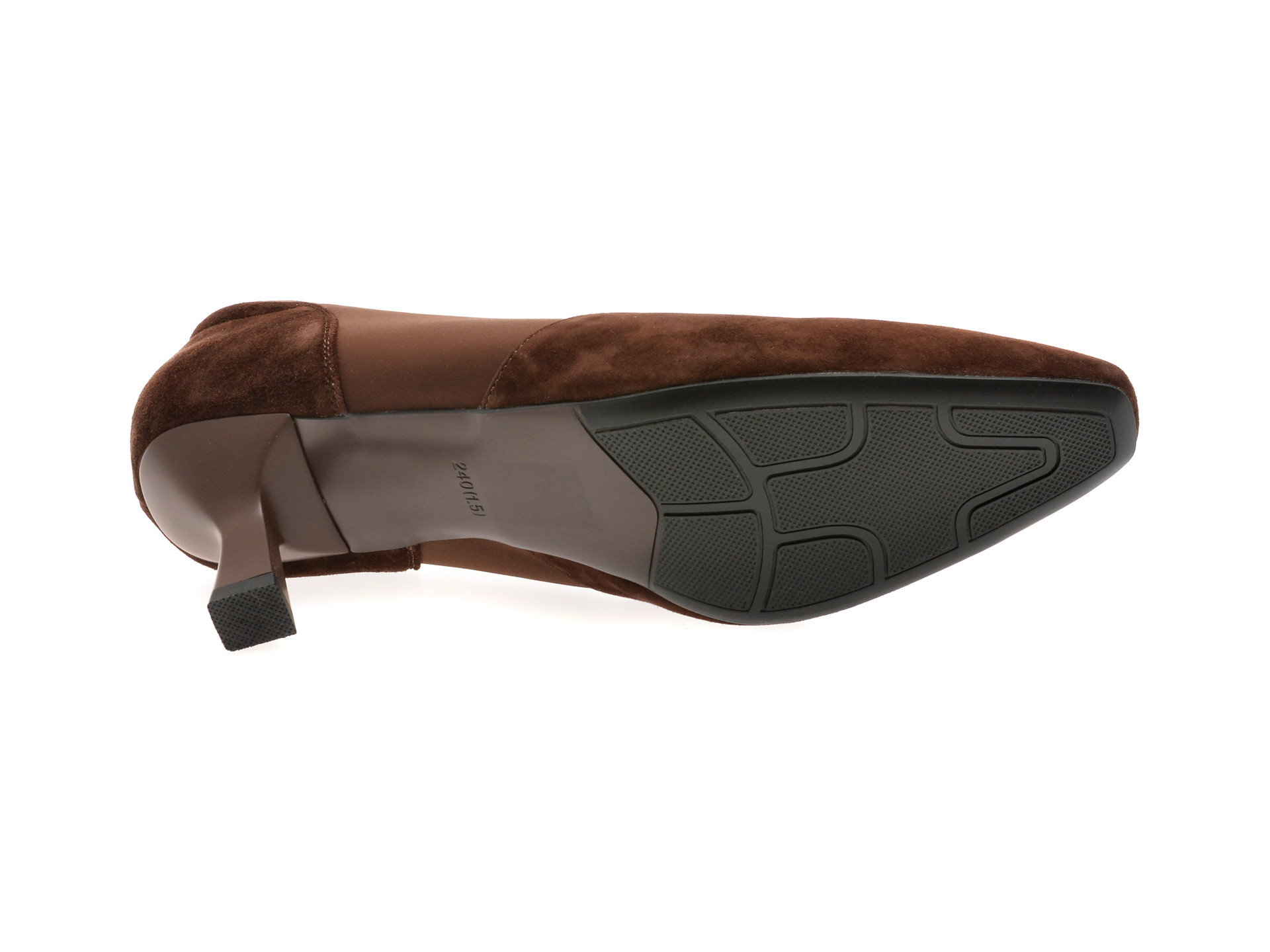 Pantofi eleganti EPICA maro, 3D7535, din piele intoarsa si material textil