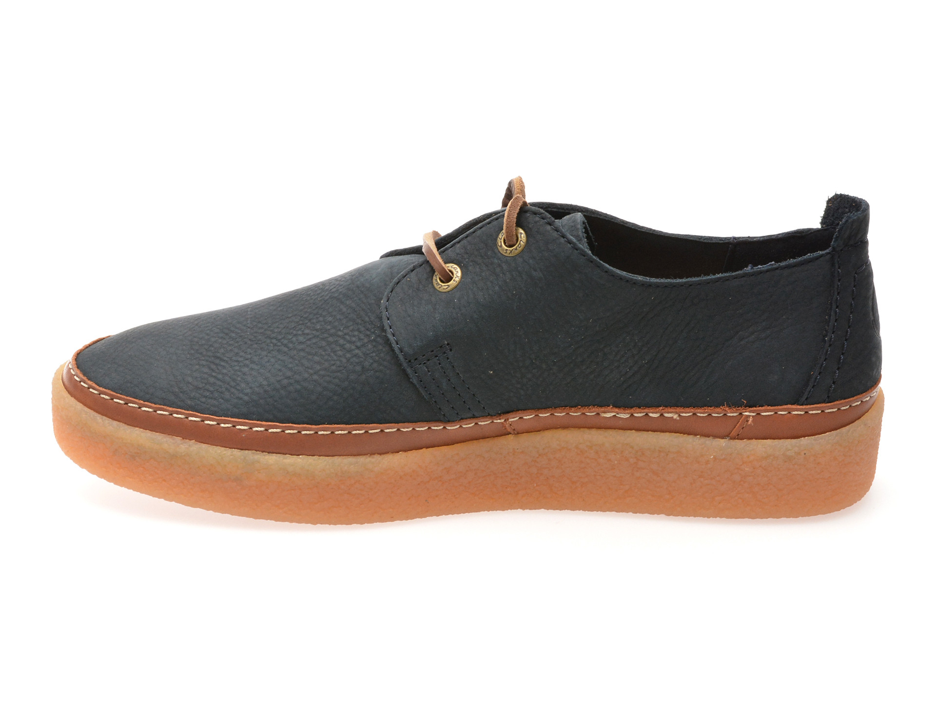 Pantofi CLARKS bleumarin, CLARKWOOD LOW, din nabuc