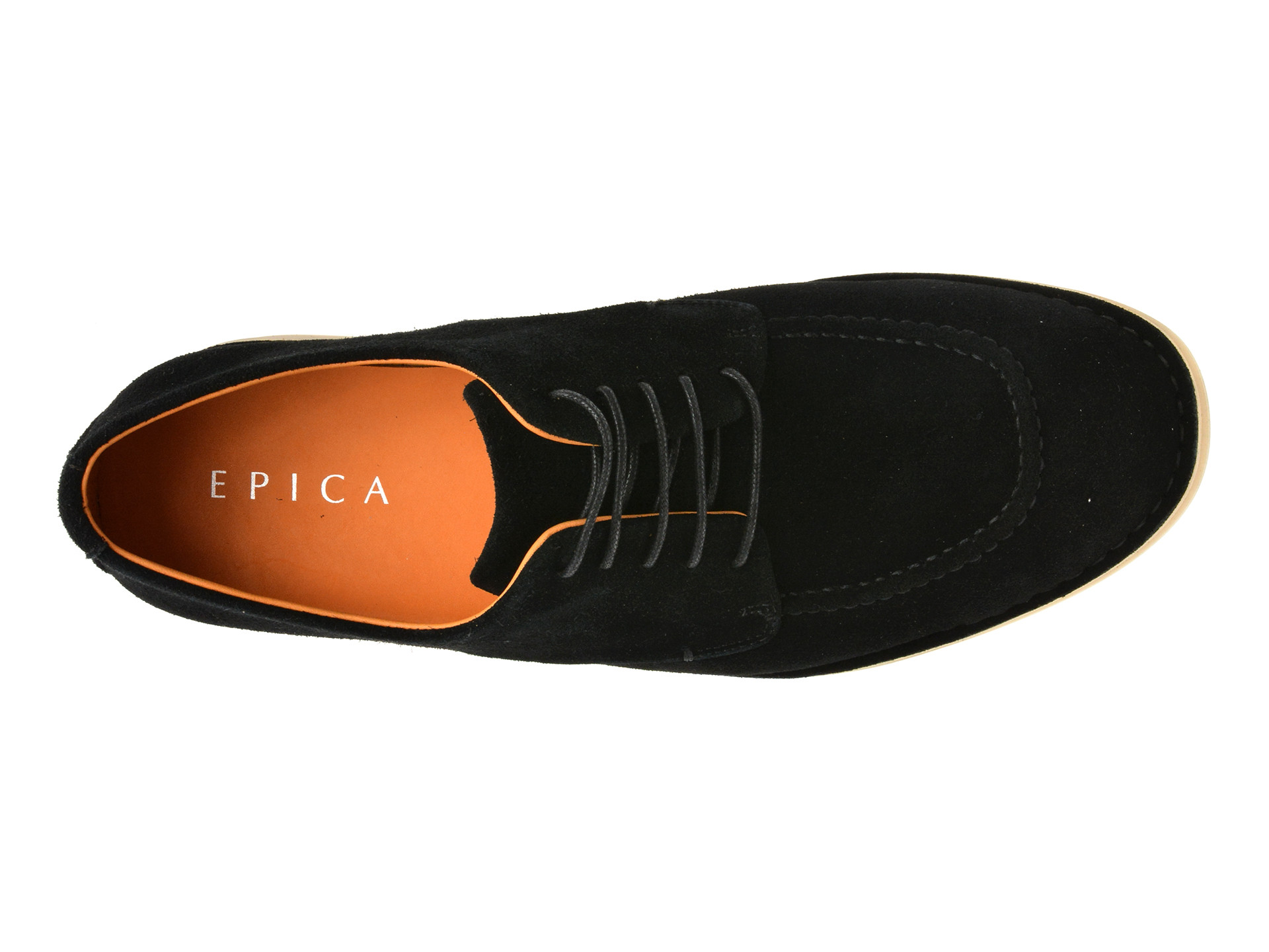 Pantofi EPICA negri, B463, din piele intoarsa