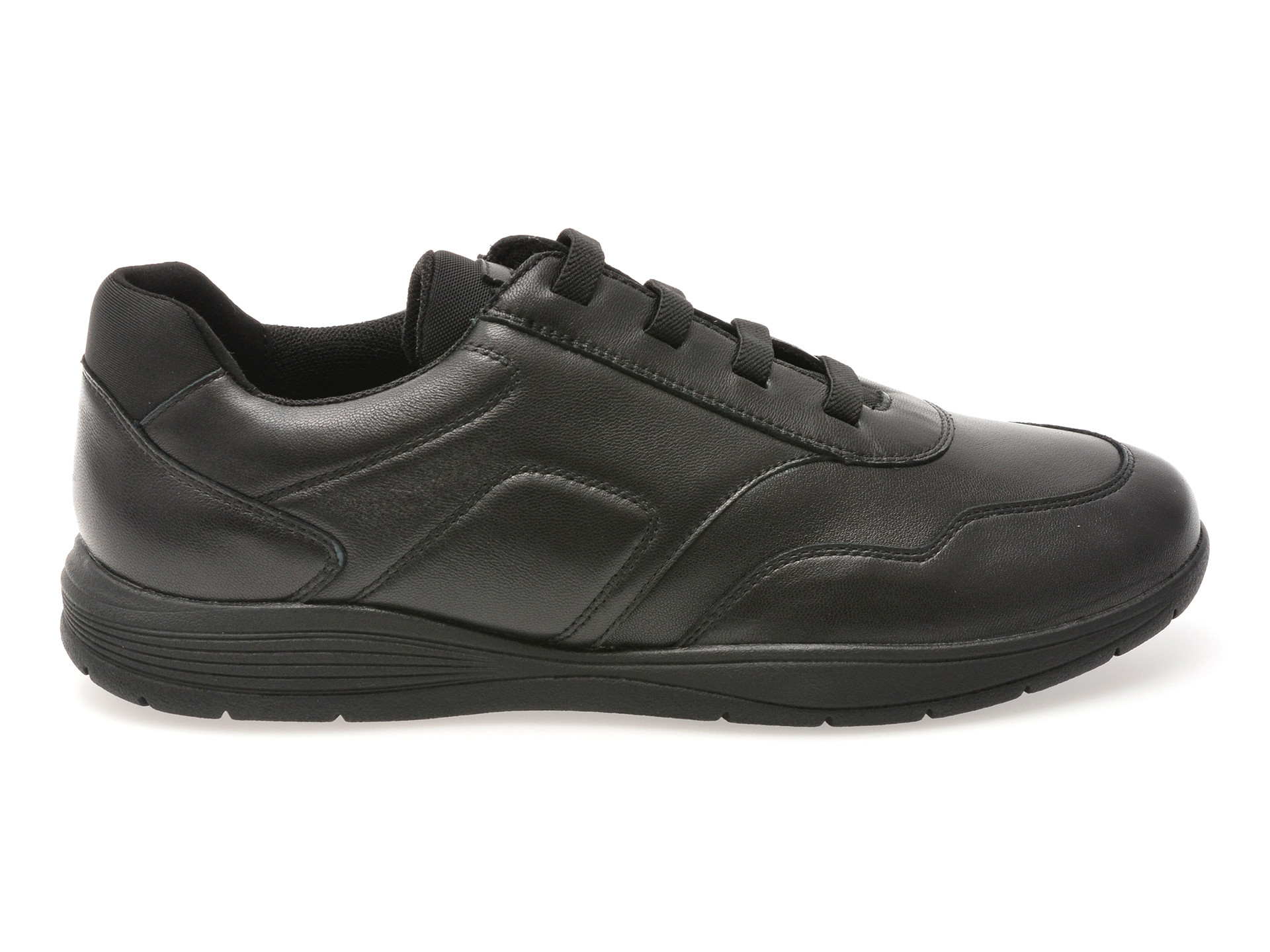 Pantofi sport GEOX negri, U45BXE, din piele naturala