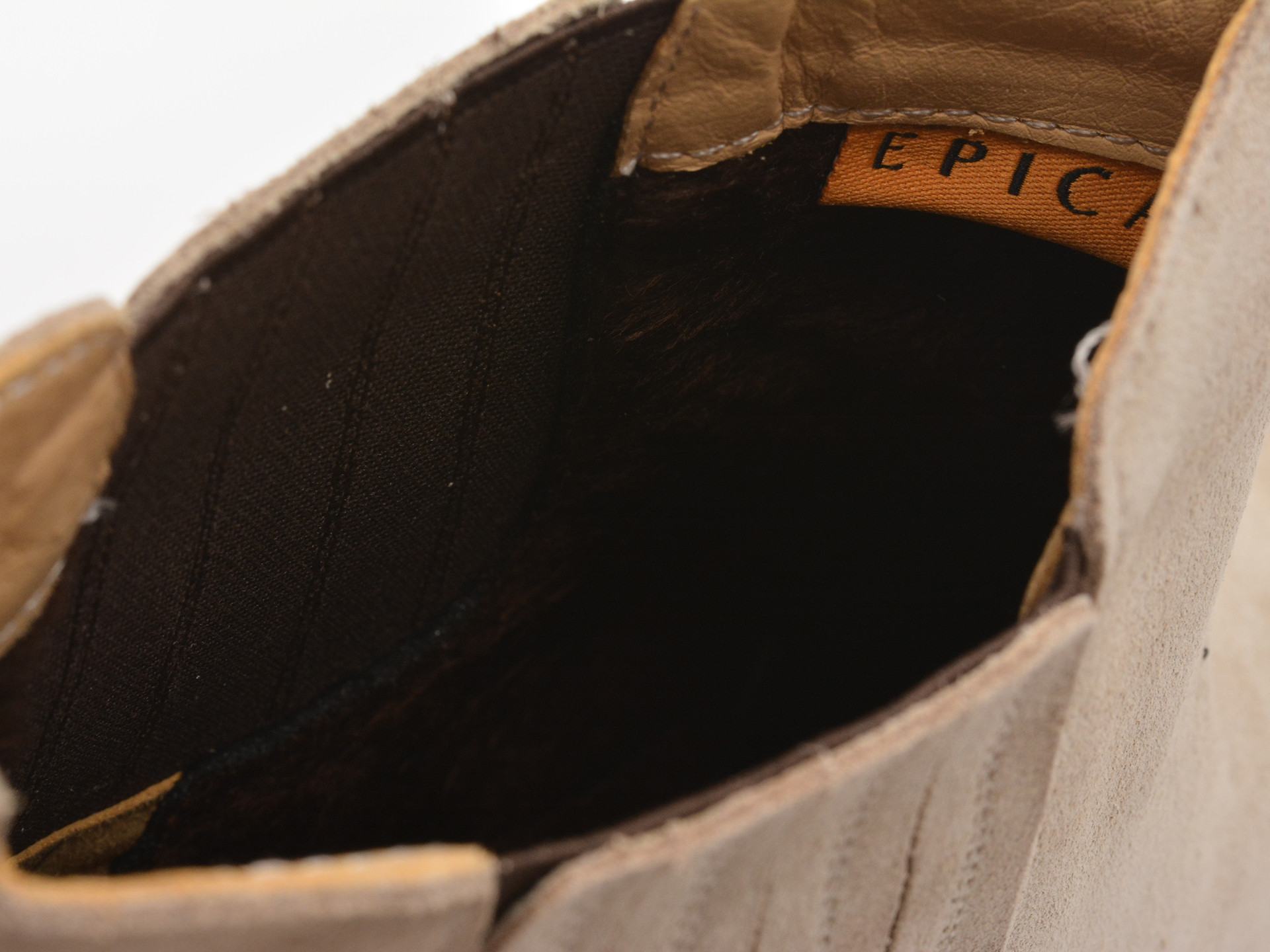 Ghete EPICA bej, 232080, din piele intoarsa