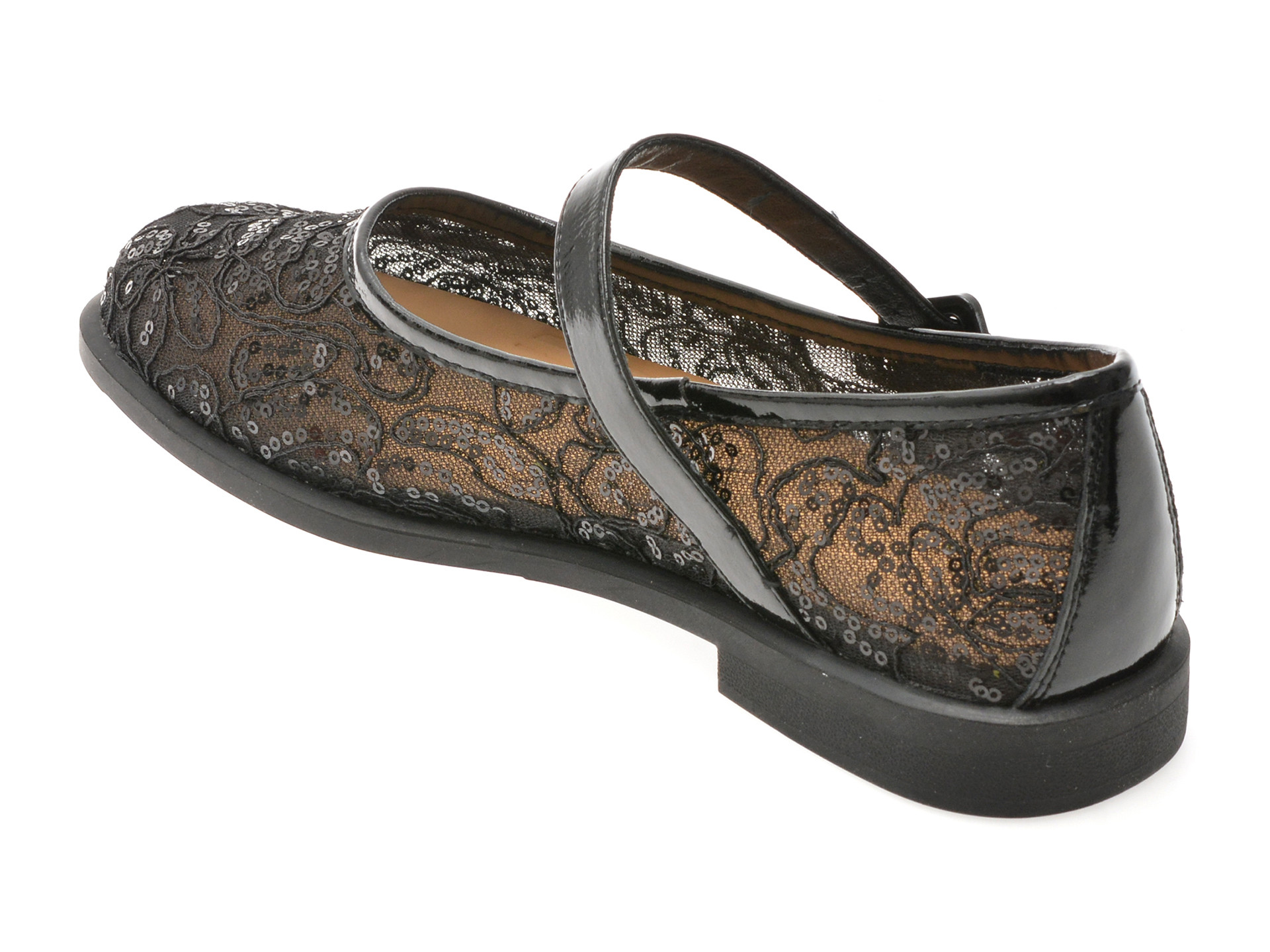 Balerini EPICA negri, V732G26, din material textil