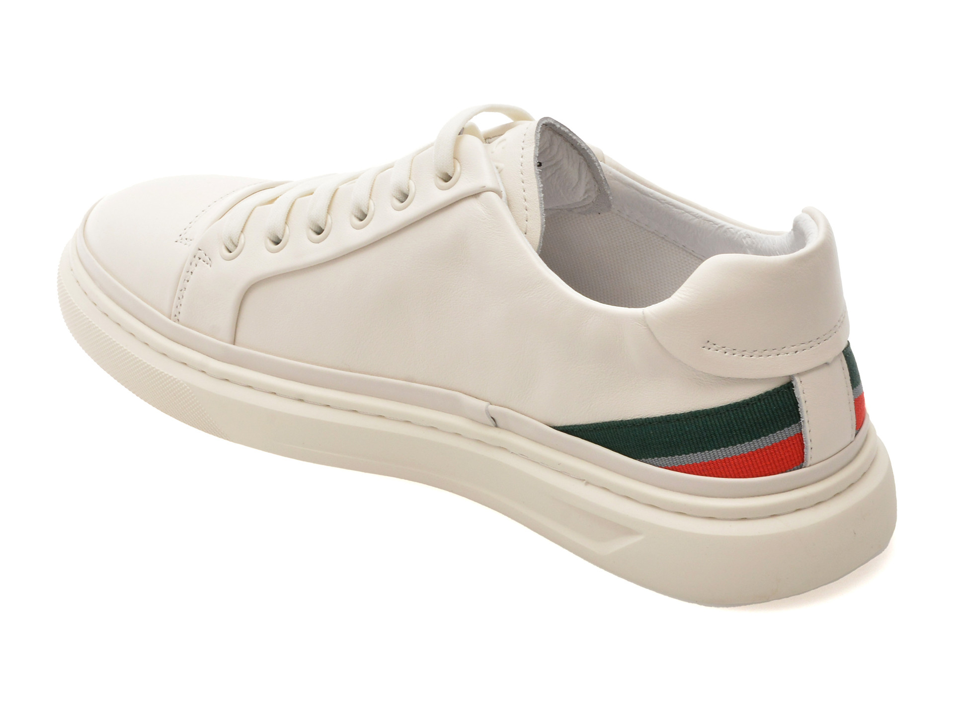 Pantofi sport EPICA albi, 56273, din piele naturala