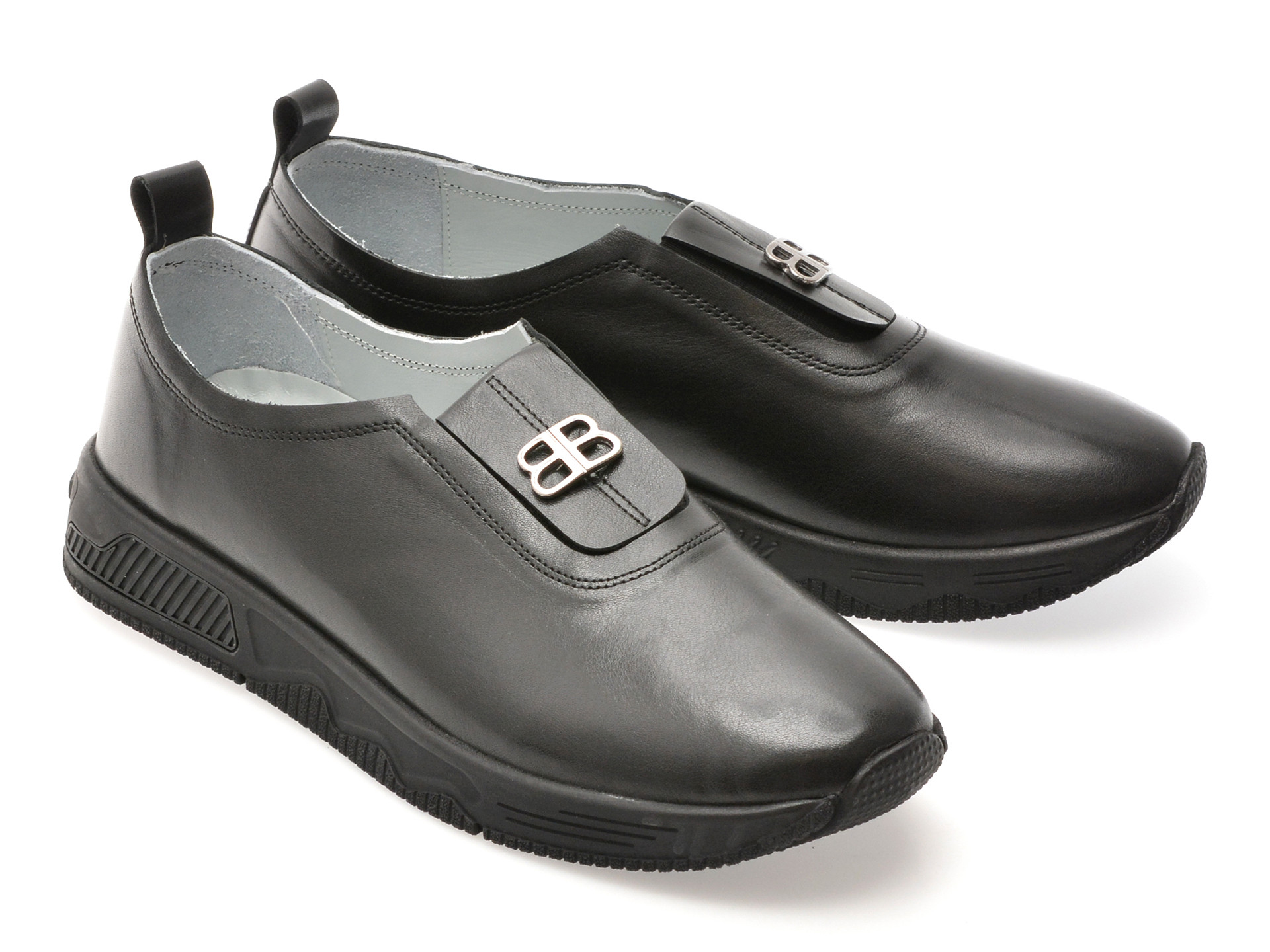 Pantofi IMAGE negri, 1501605, din piele naturala