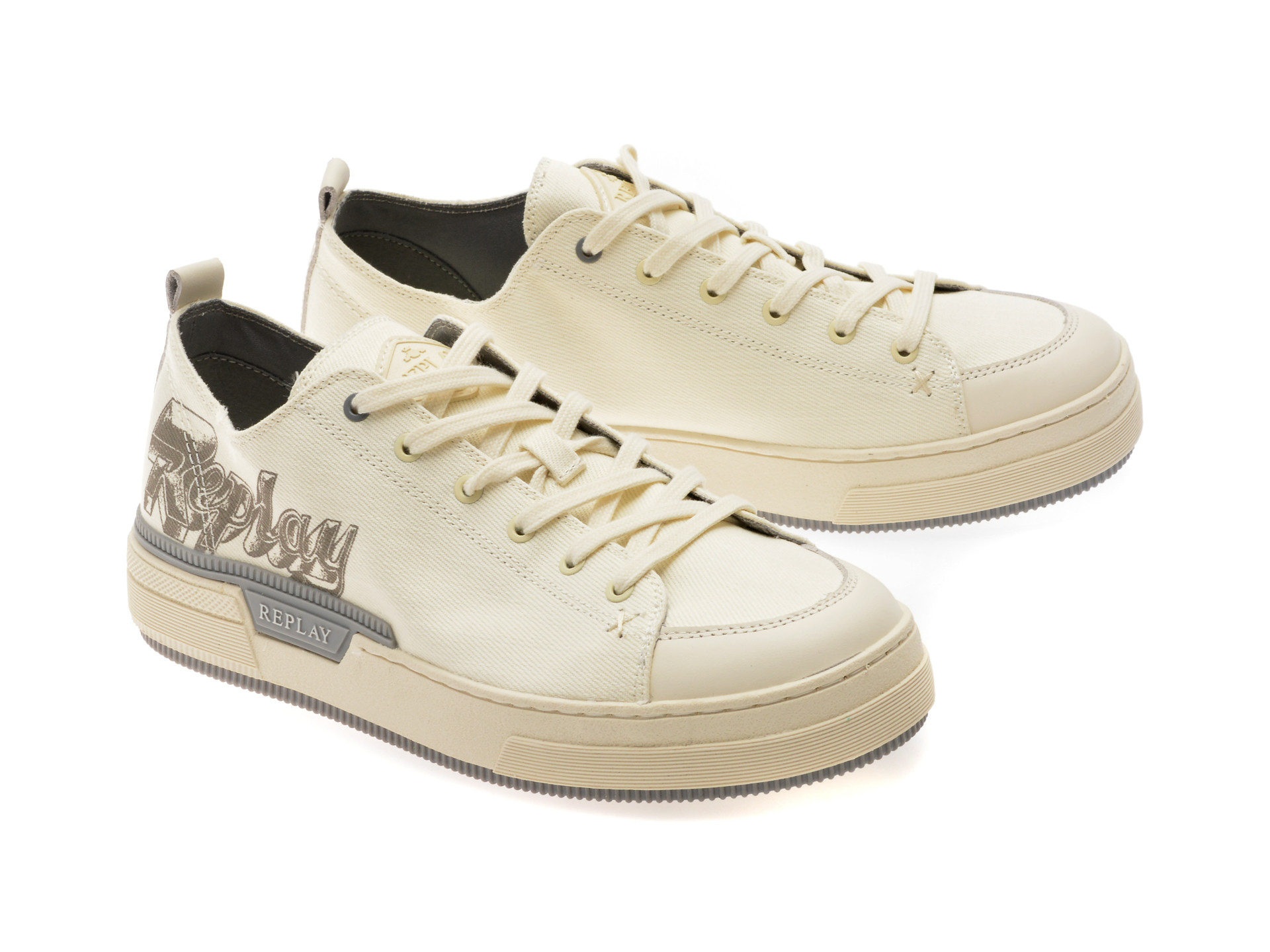 Pantofi sport REPLAY albi, MZ6R06T, din material textil