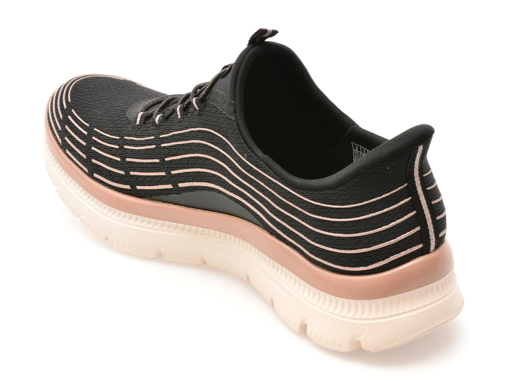 Pantofi sport SKECHERS negri, SUMMITS PLUS, din material textil