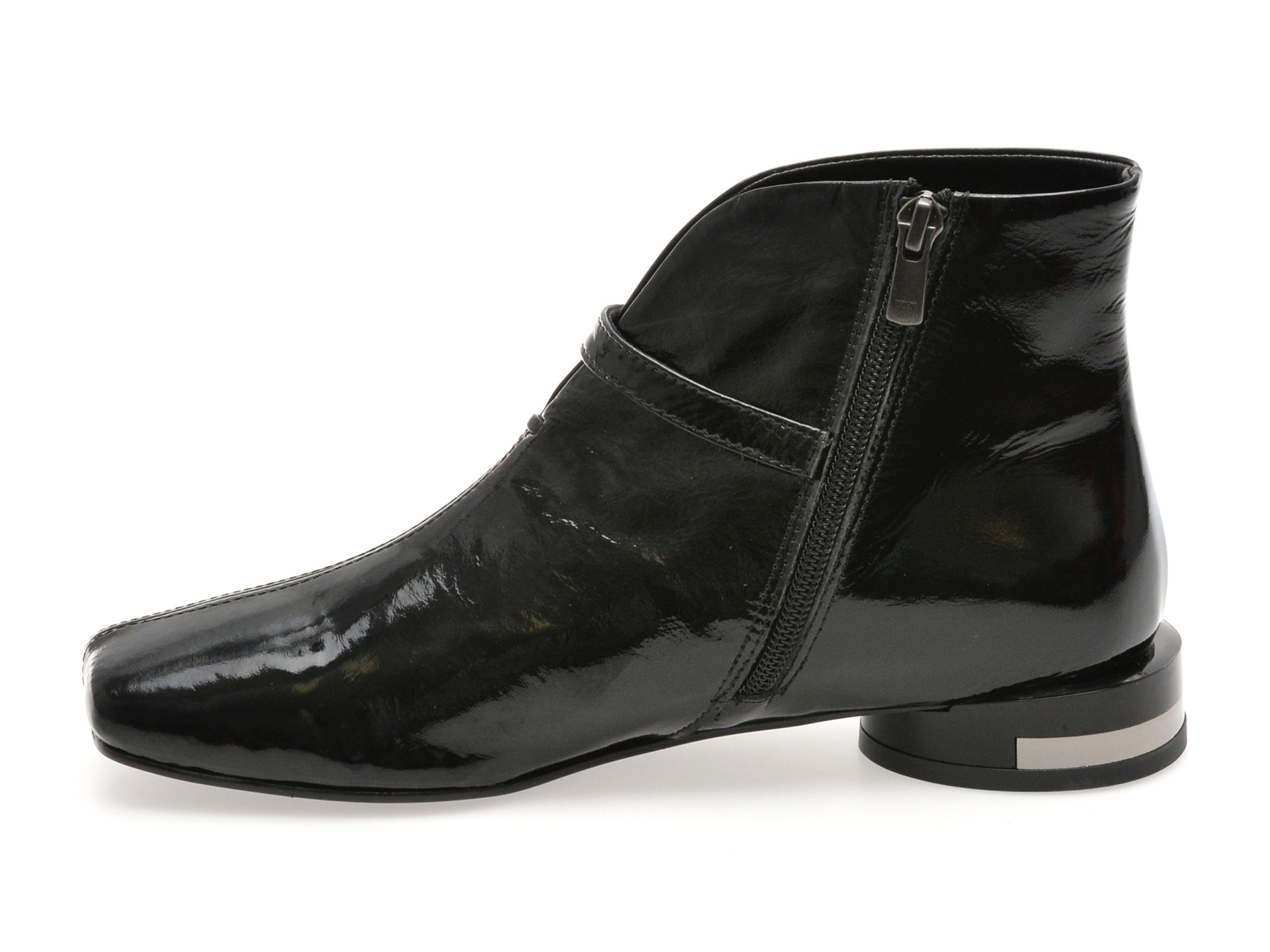 Ghete EPICA negre, 1474349, din piele naturala lacuita