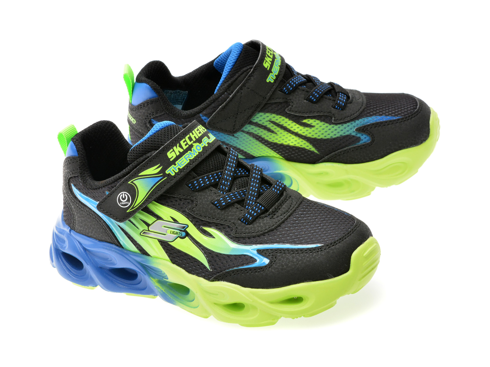 Pantofi sport SKECHERS negri, THERMO-FLASH, din material textil