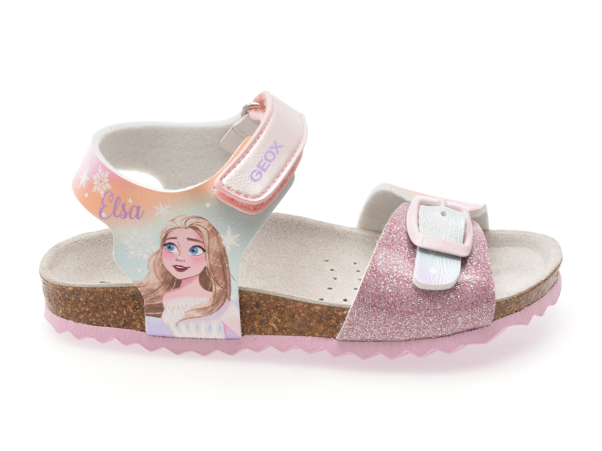 Sandale GEOX roz, J558MG, din piele ecologica