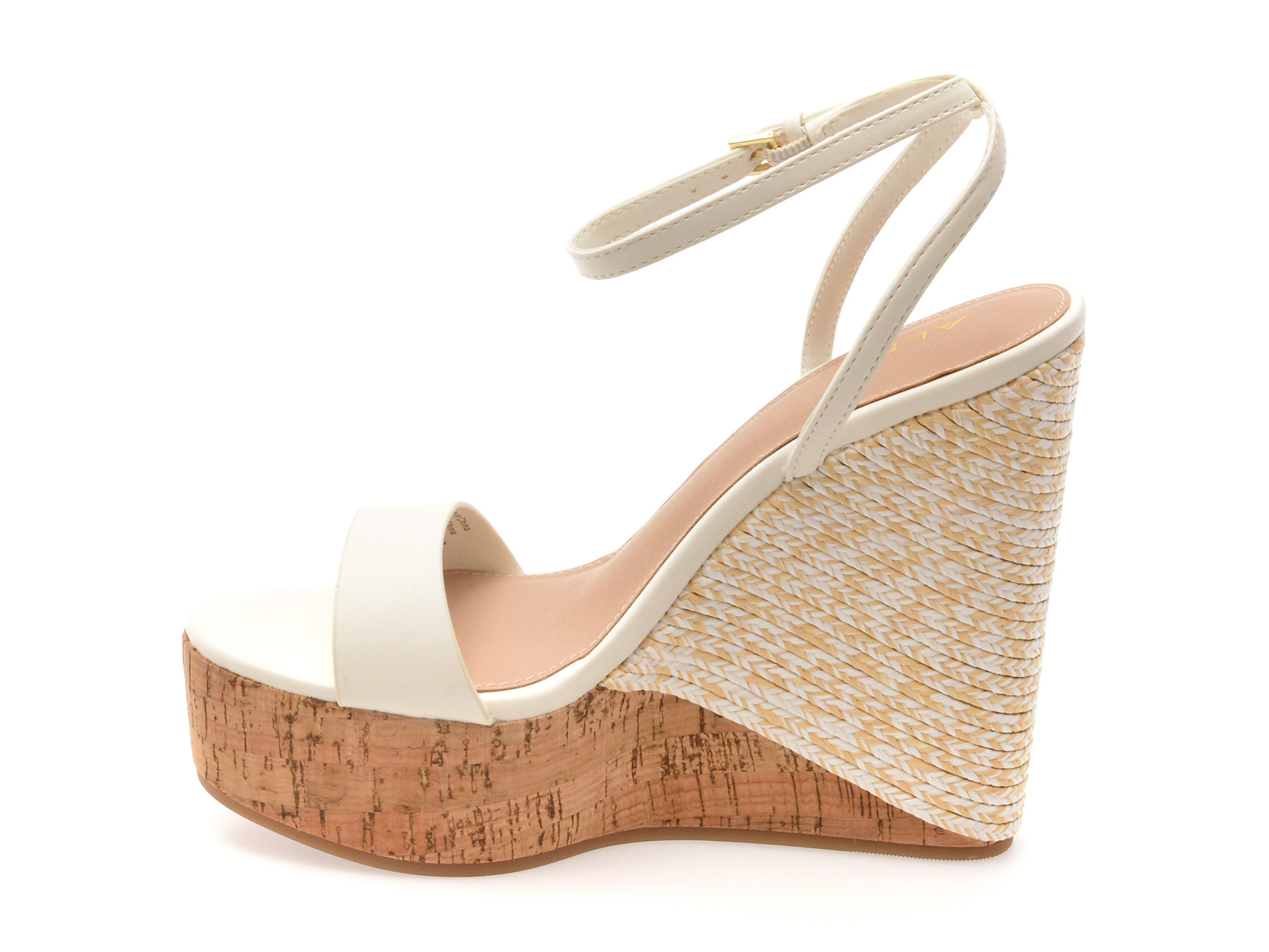 Sandale ALDO albe, MARYSOL 100, din piele ecologica