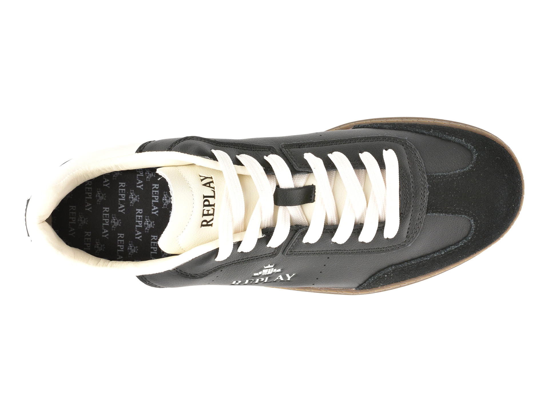 Pantofi sport REPLAY negri, GMSD7, din piele naturala