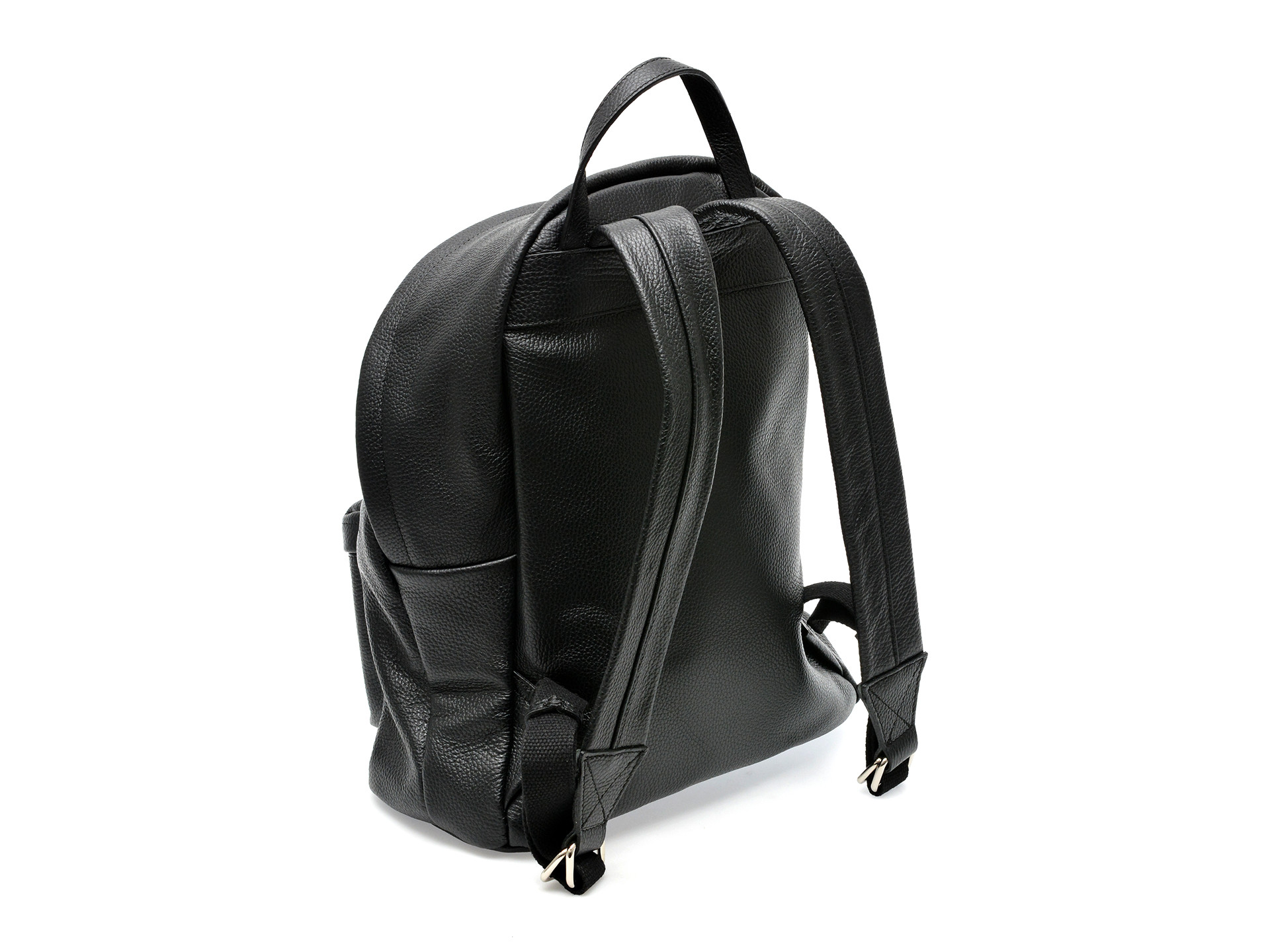 Rucsac MARIO FERRETTI negru, BB72, din piele naturala