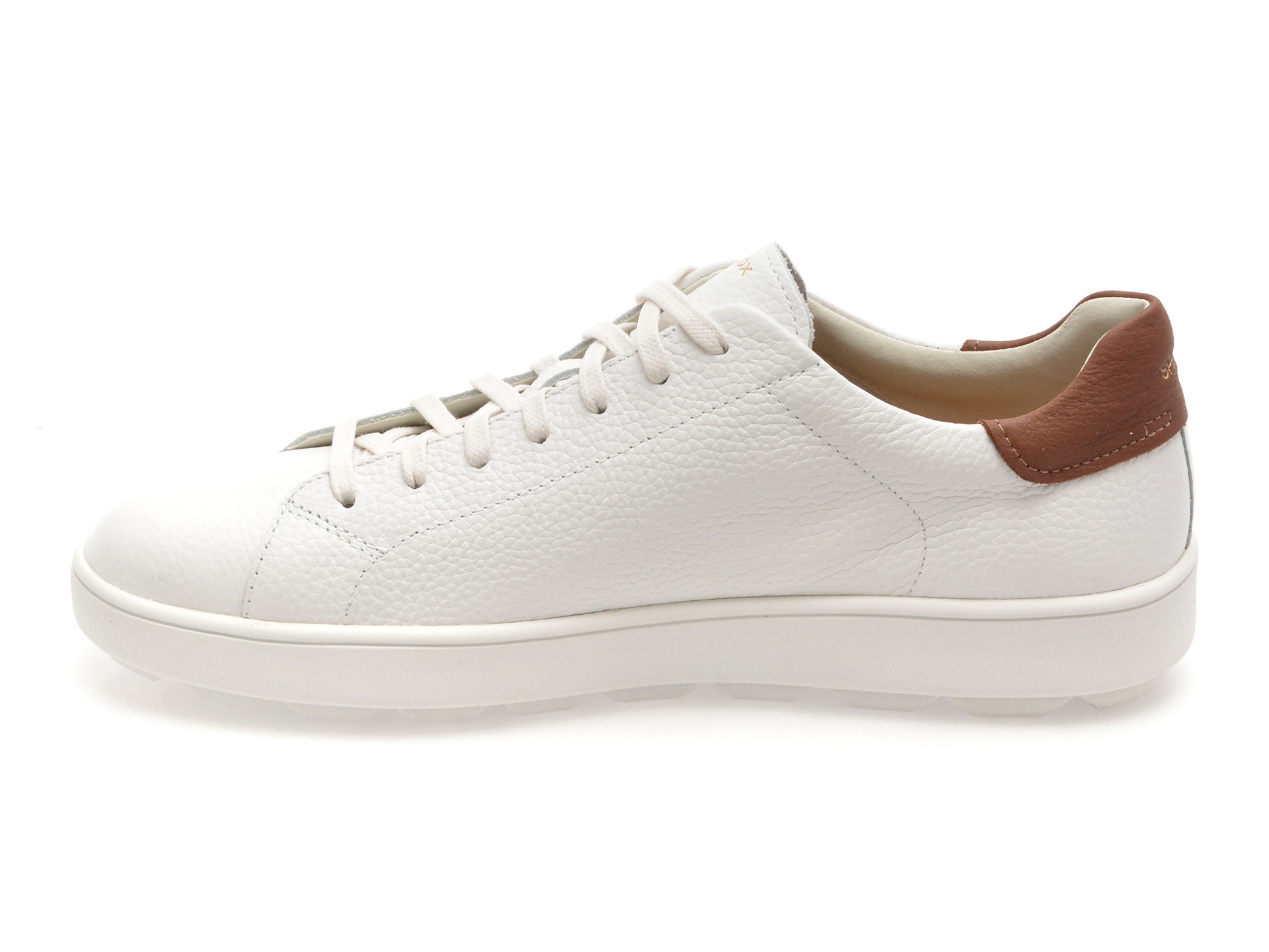 Pantofi sport GEOX albi, U55GPC, din piele naturala