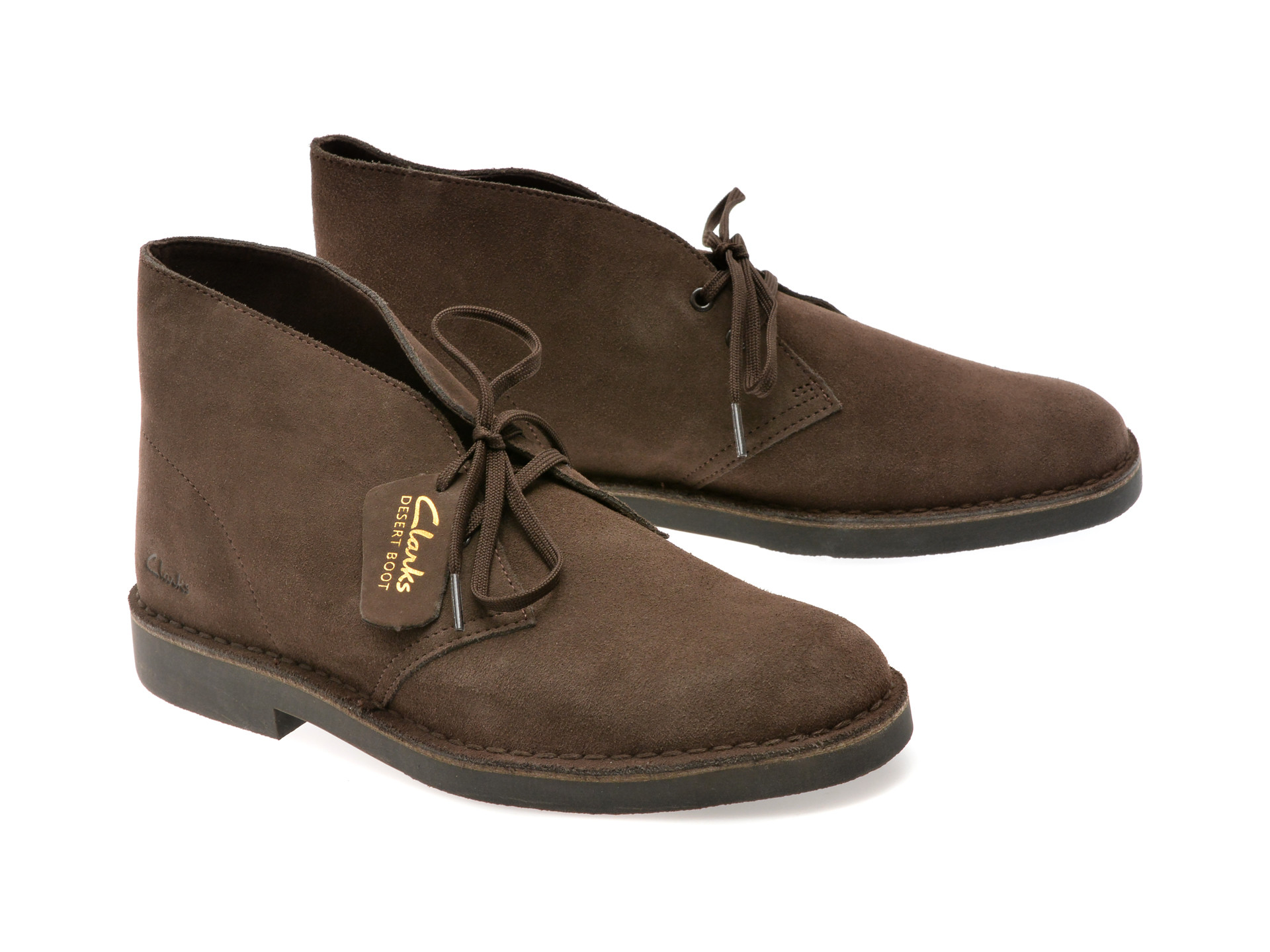 Ghete CLARKS gri, DESERT BT EVO, din piele intoarsa