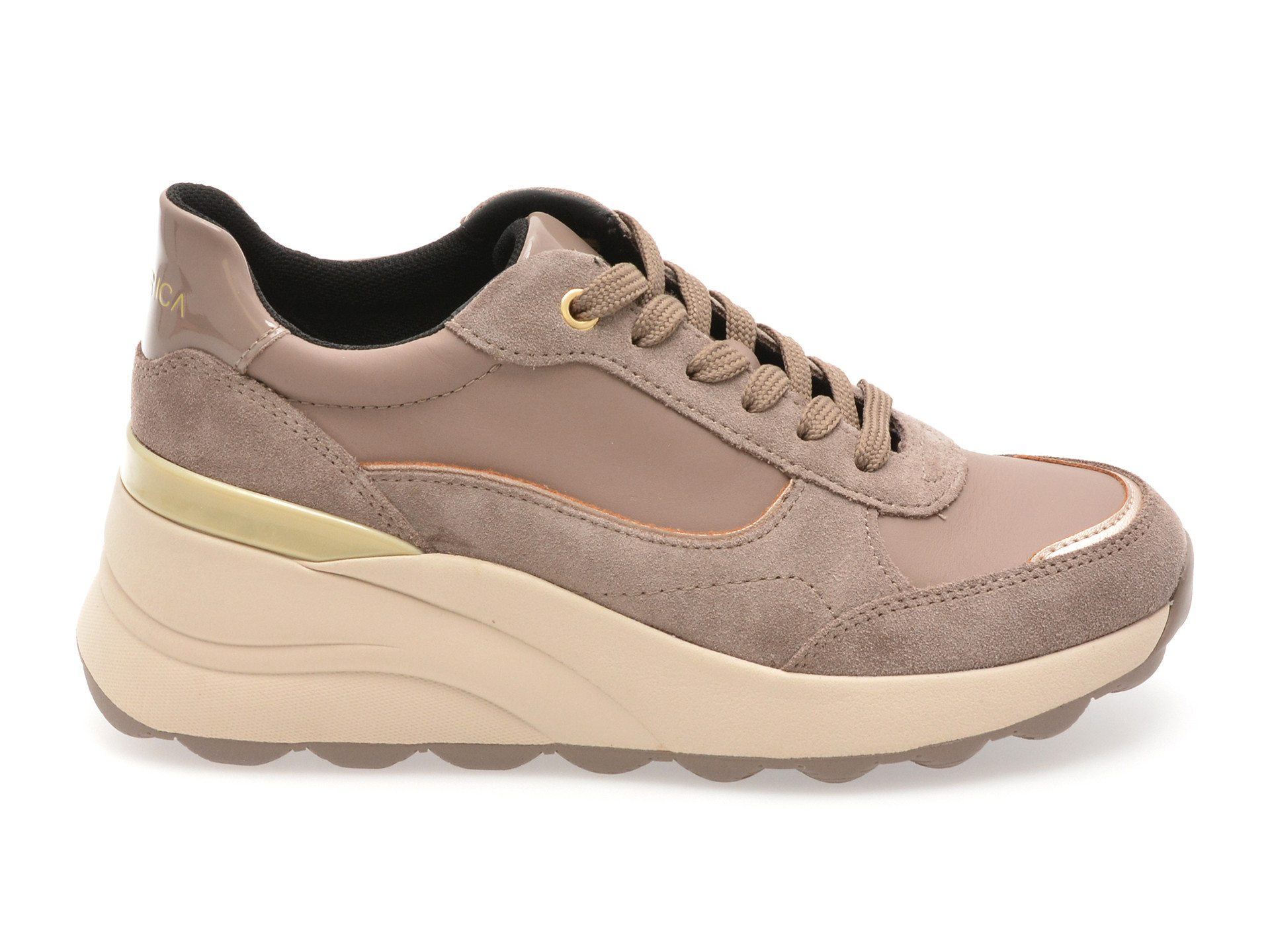 Pantofi sport GEOX gri, D45WAA, din piele intoarsa