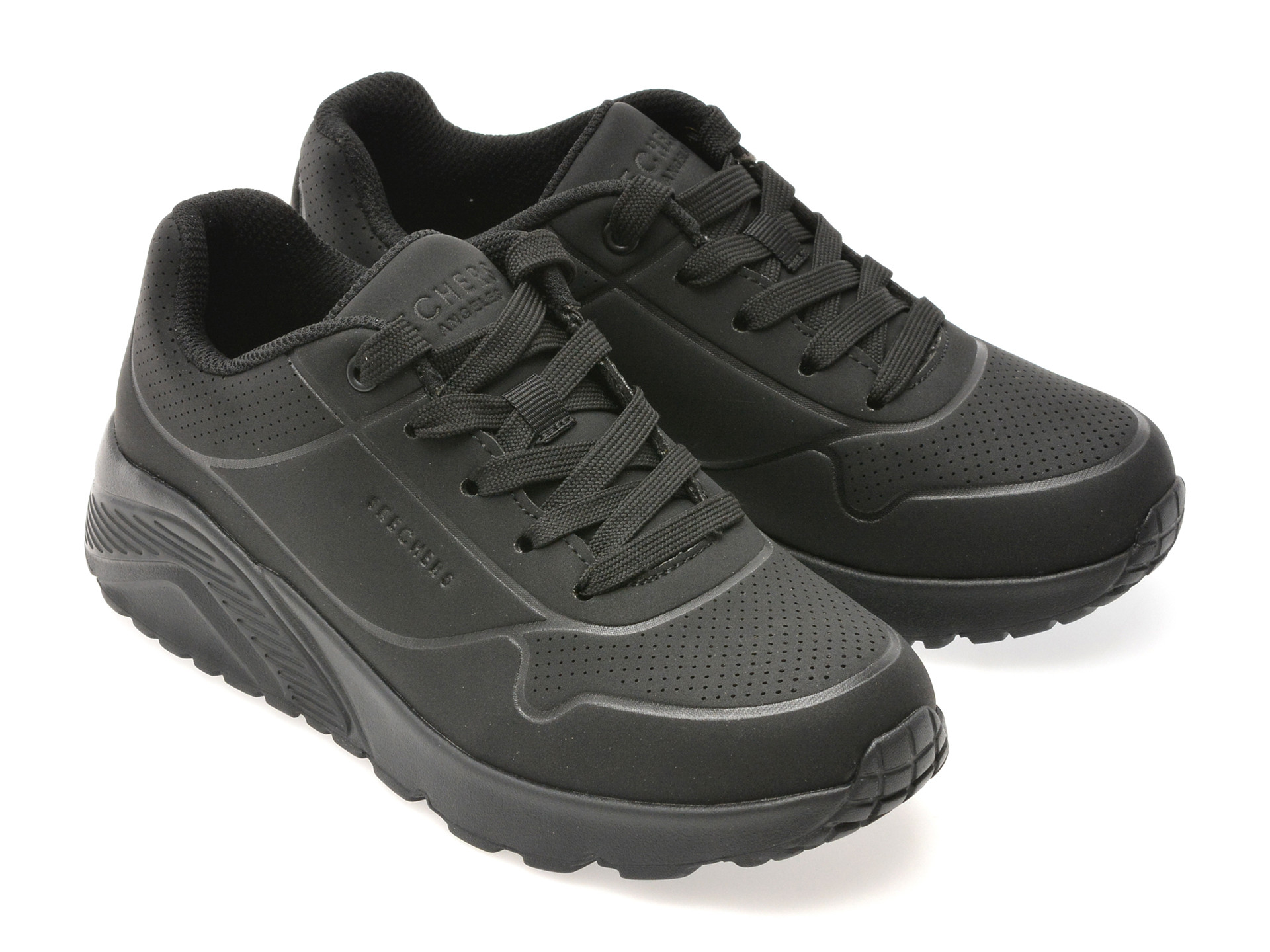 Pantofi sport SKECHERS negri, UNO LITE, din piele ecologica
