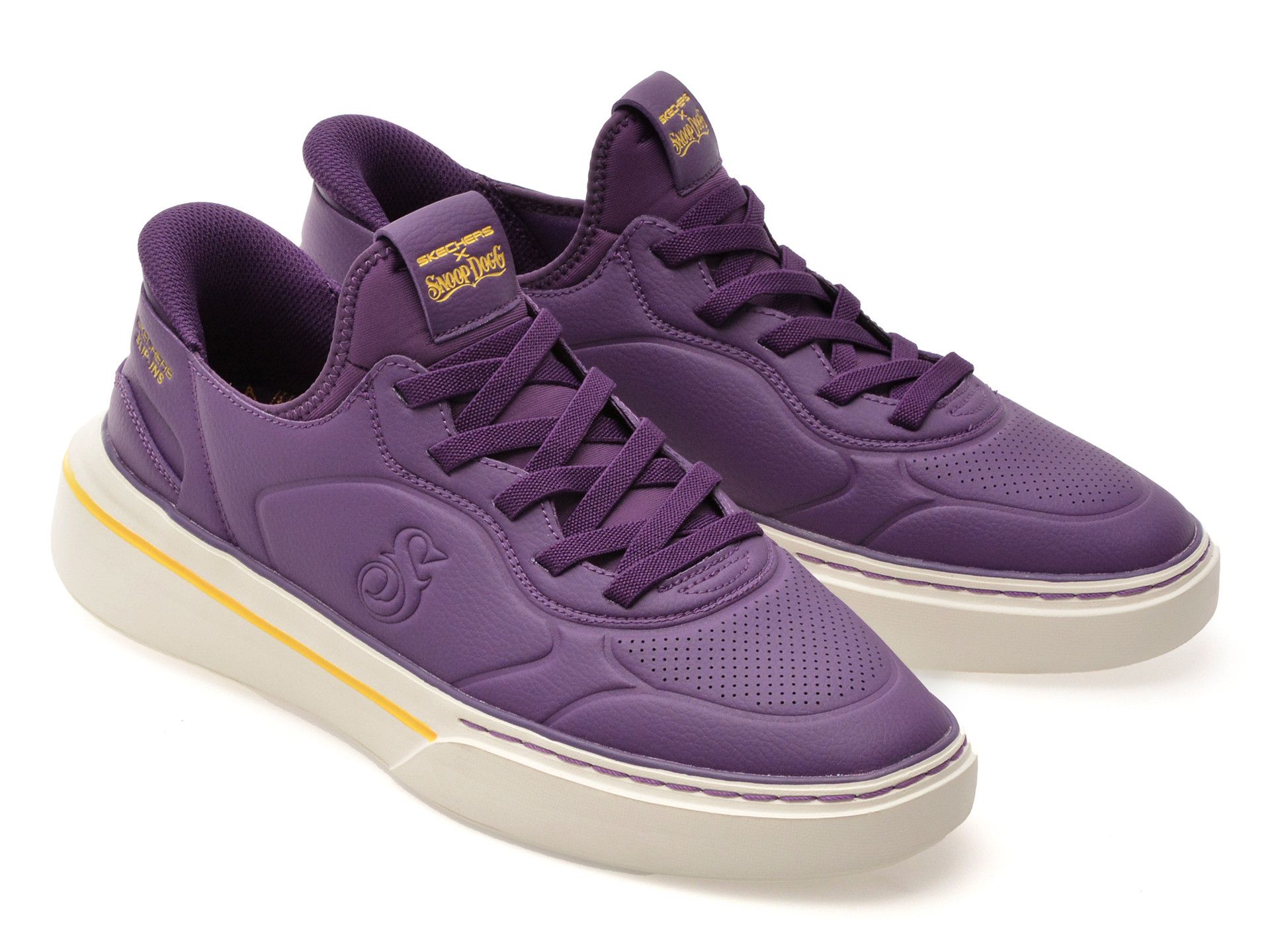 Pantofi sport SKECHERS mov, SNOOP ONE, din piele ecologica