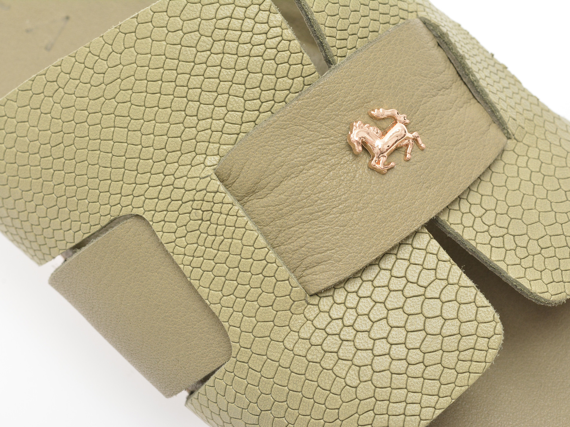 Papuci EPICA kaki, 459983, din piele naturala