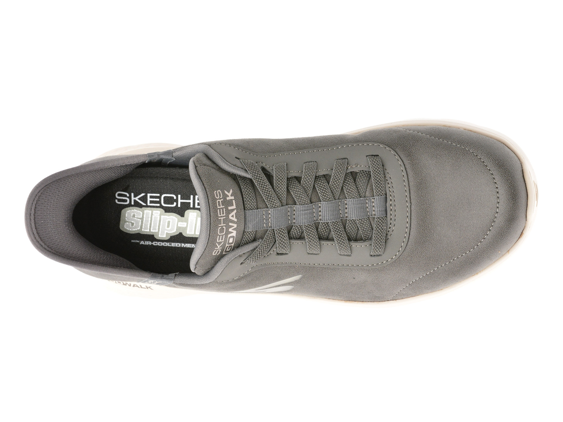 Pantofi sport SKECHERS gri, GO WALK FLEX, din material textil