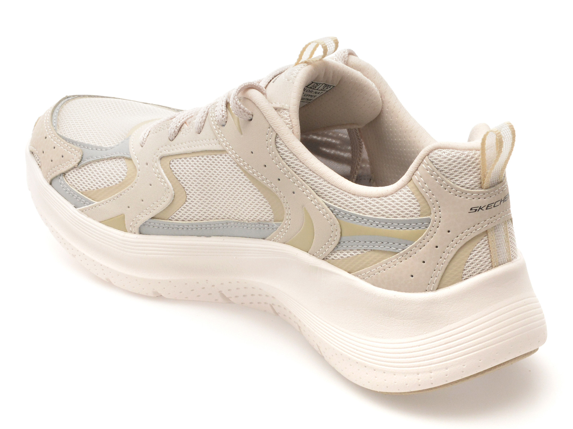 Pantofi sport SKECHERS bej, ARCH FIT 2.0, din material textil