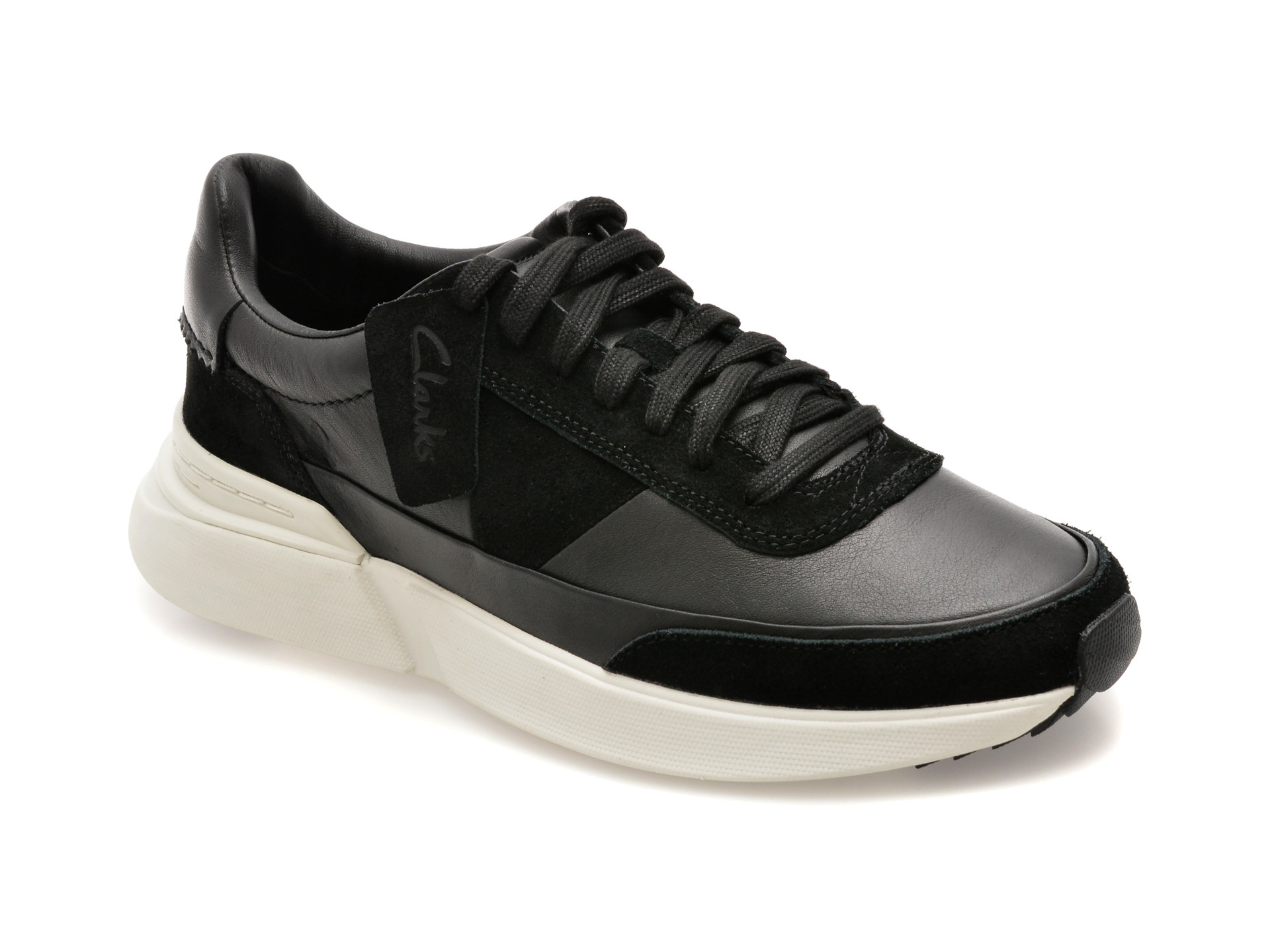 Pantofi sport CLARKS negri, CRAFT PACE, din piele naturala