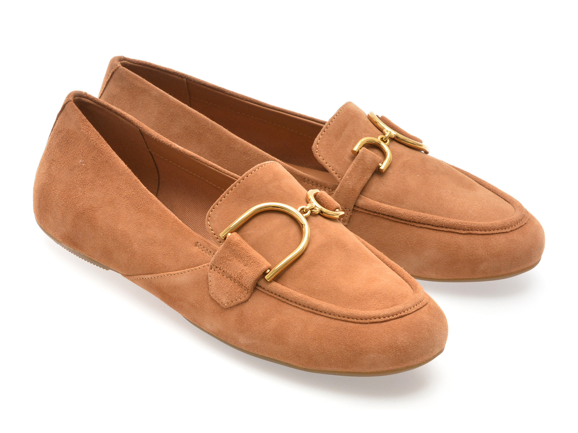 Mocasini GEOX maro, D45MUJ, din piele intoarsa