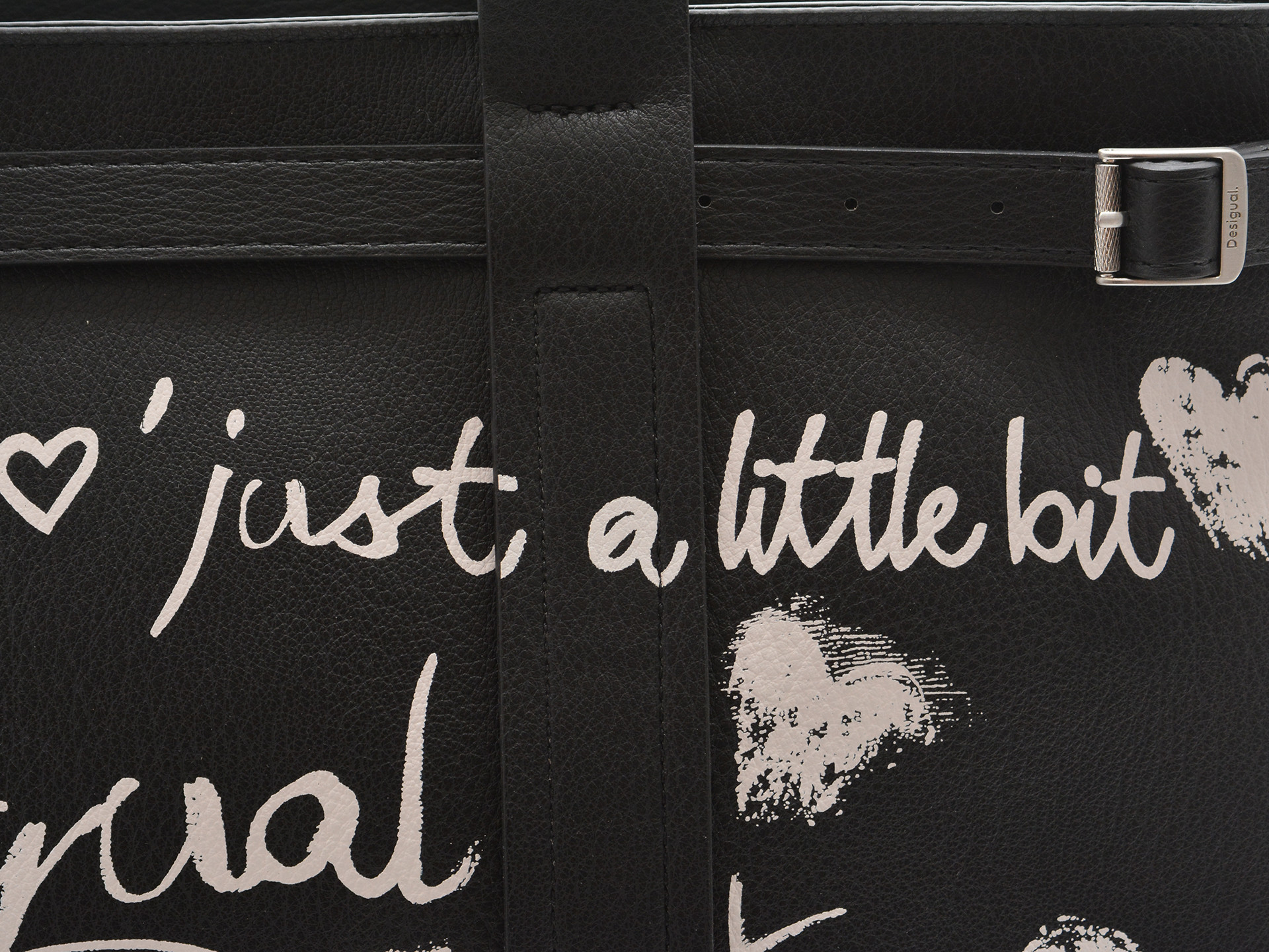 Geanta DESIGUAL neagra, WAXPA5, din piele ecologica