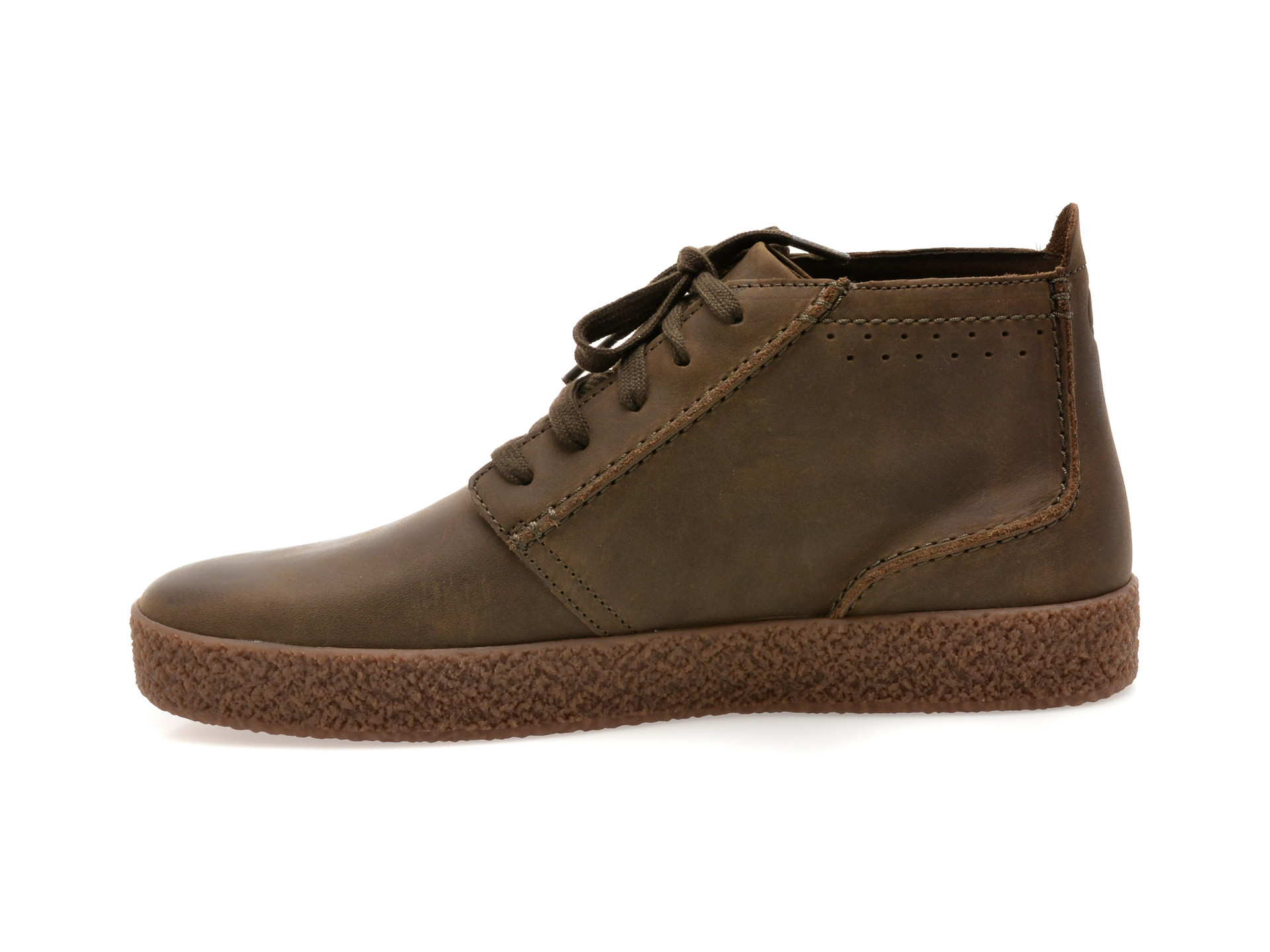 Ghete CLARKS kaki, STREETHILL MID, din nabuc