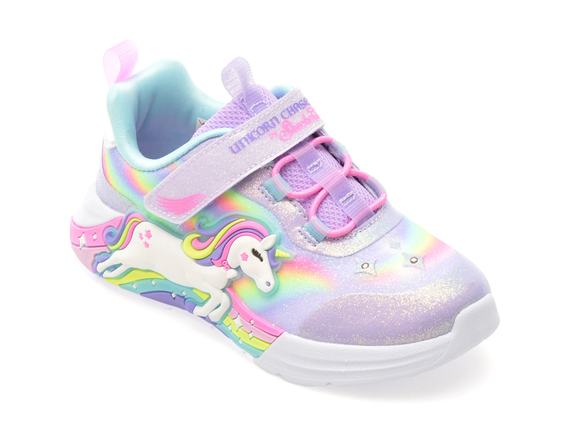 Pantofi sport SKECHERS mov, UNICORN CHASER, din piele ecologica