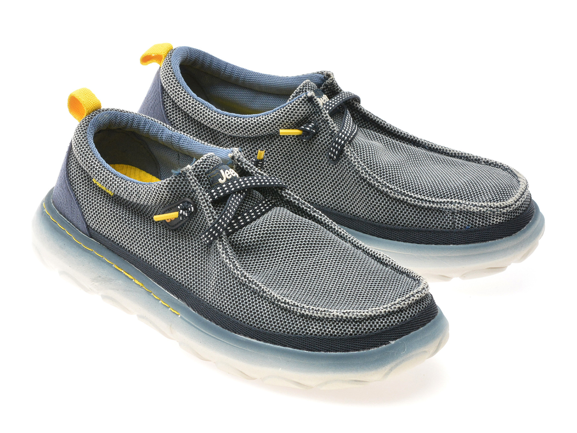 Mocasini JEEP bleumarin, M51042A, din material textil