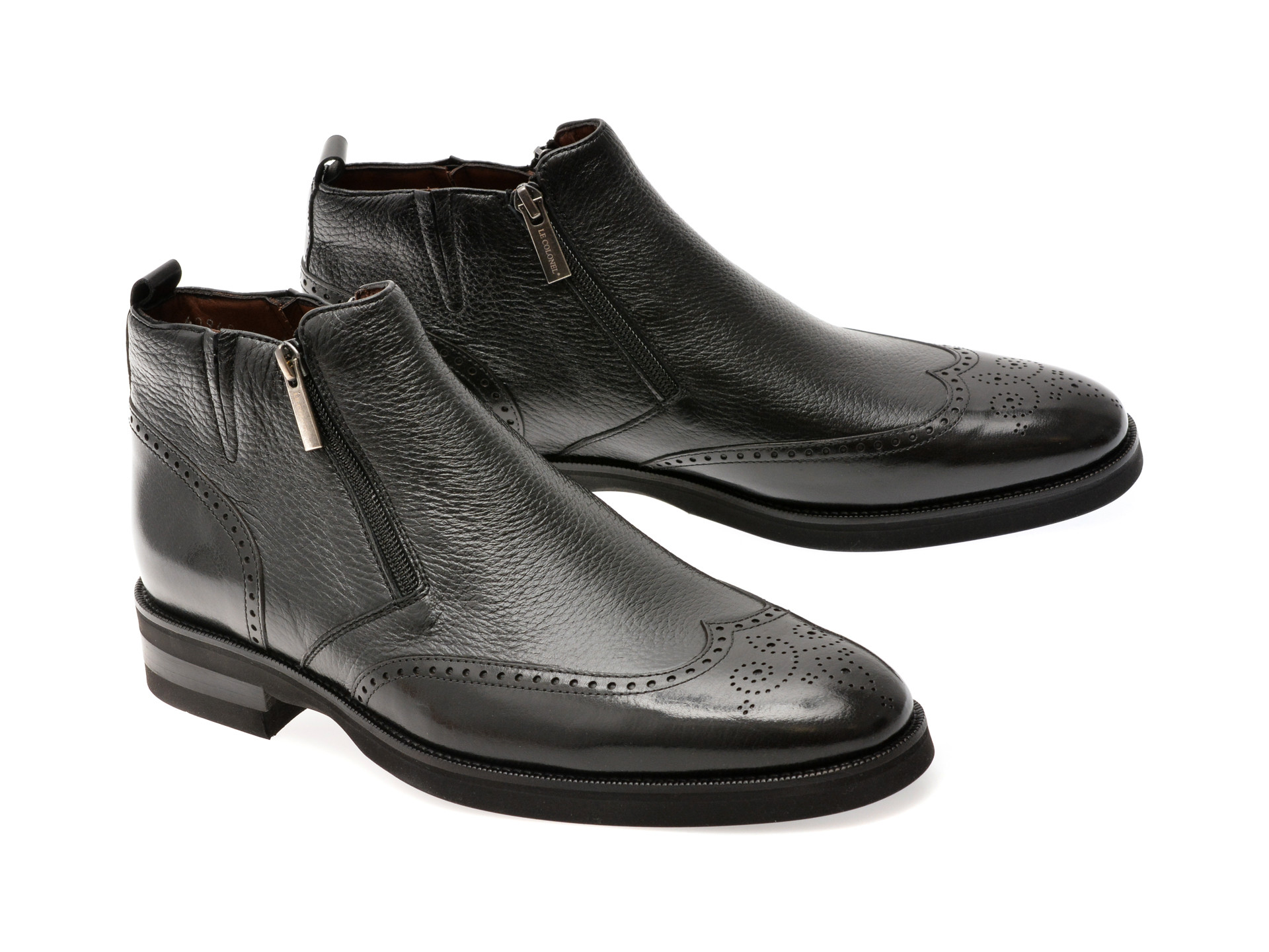 Ghete elegante LE COLONEL negre, 40940, din piele naturala