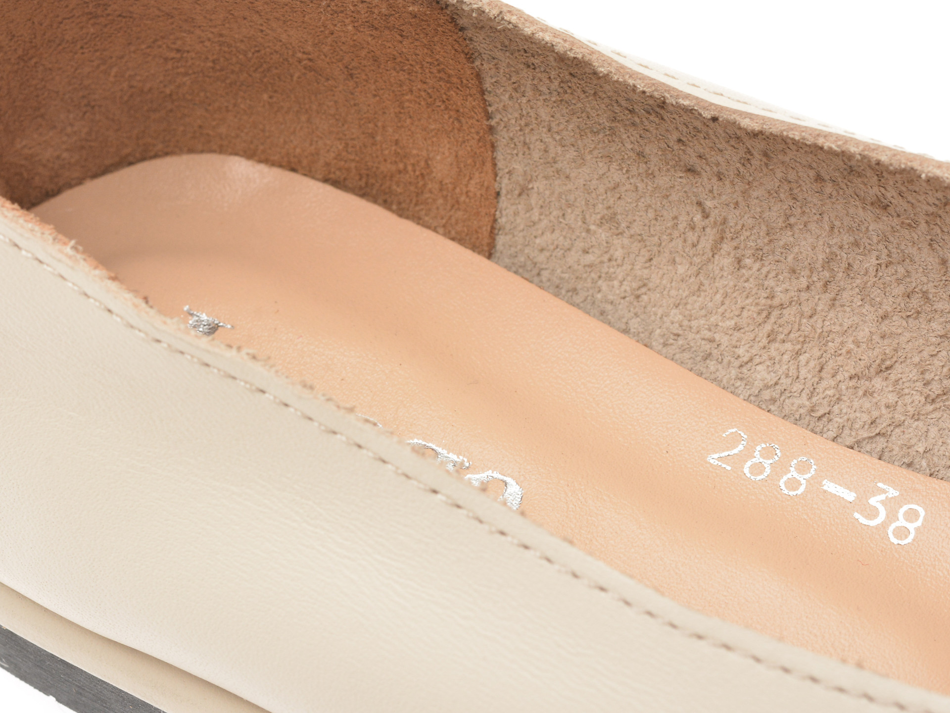 Balerini IMAGE bej, 574288, din piele naturala