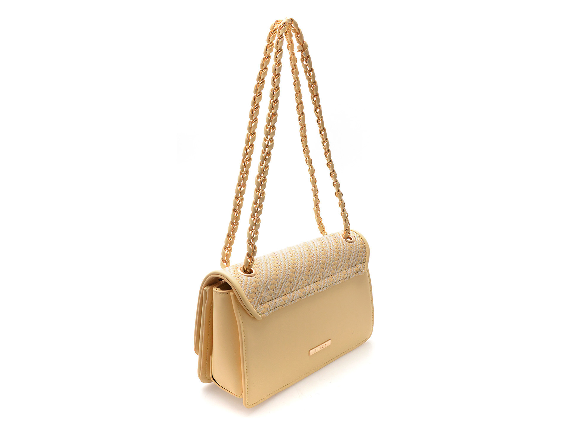 Geanta EPICA galbena, 13, din piele ecologica