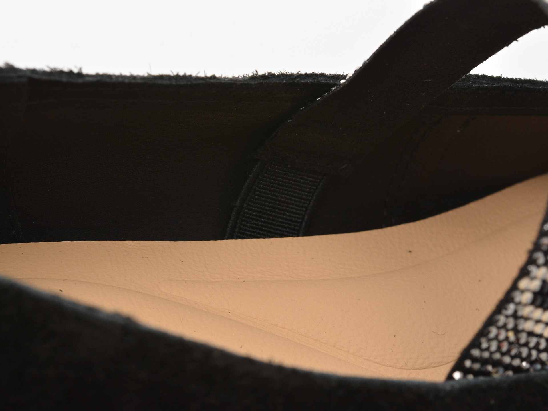 Balerini EPICA negri, 65070, din piele intoarsa