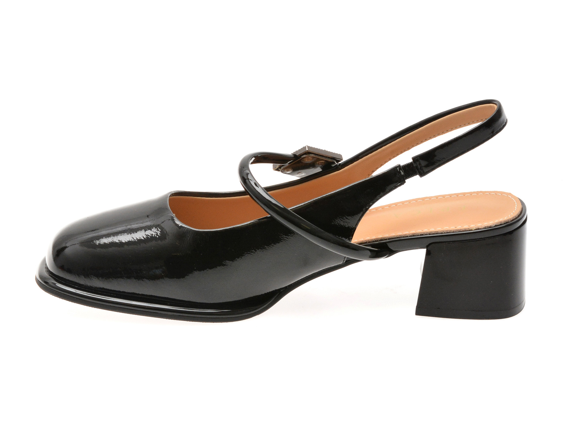 Pantofi EPICA negri, 201513, din piele naturala lacuita