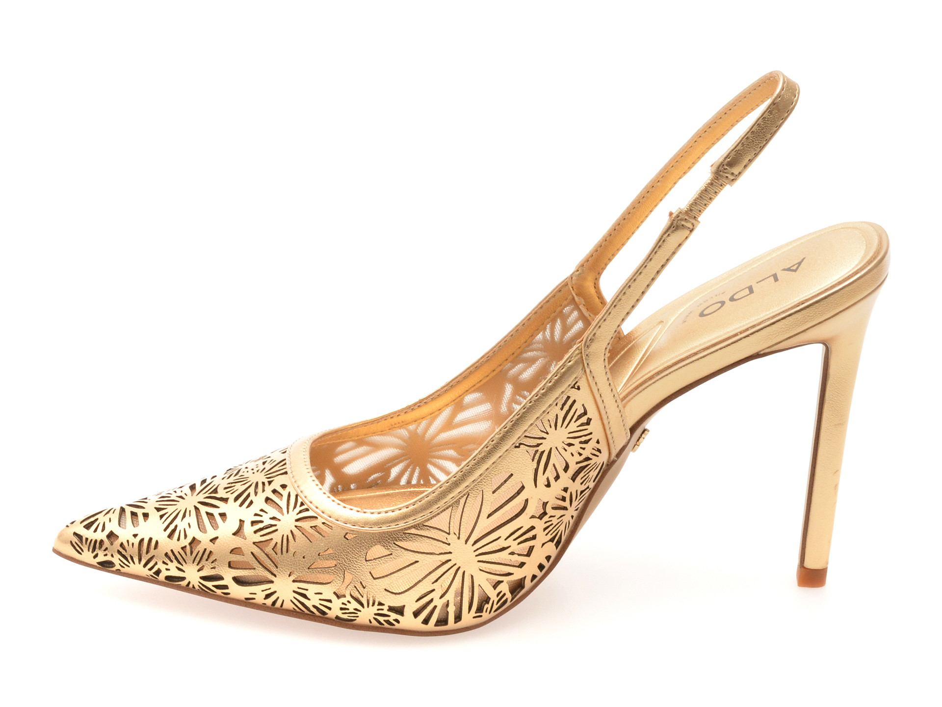 Pantofi eleganti ALDO aurii, MARCIANA 711, din piele ecologica