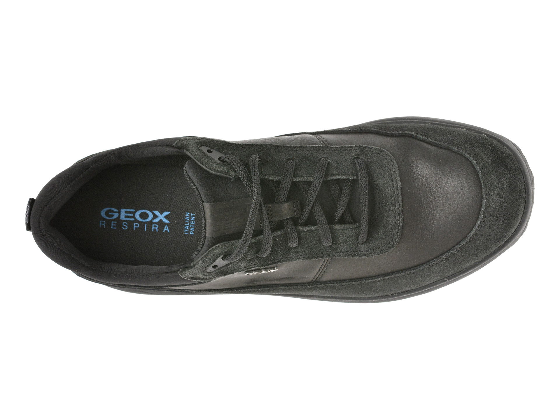 Pantofi sport GEOX negri, U16BYE, din piele naturala