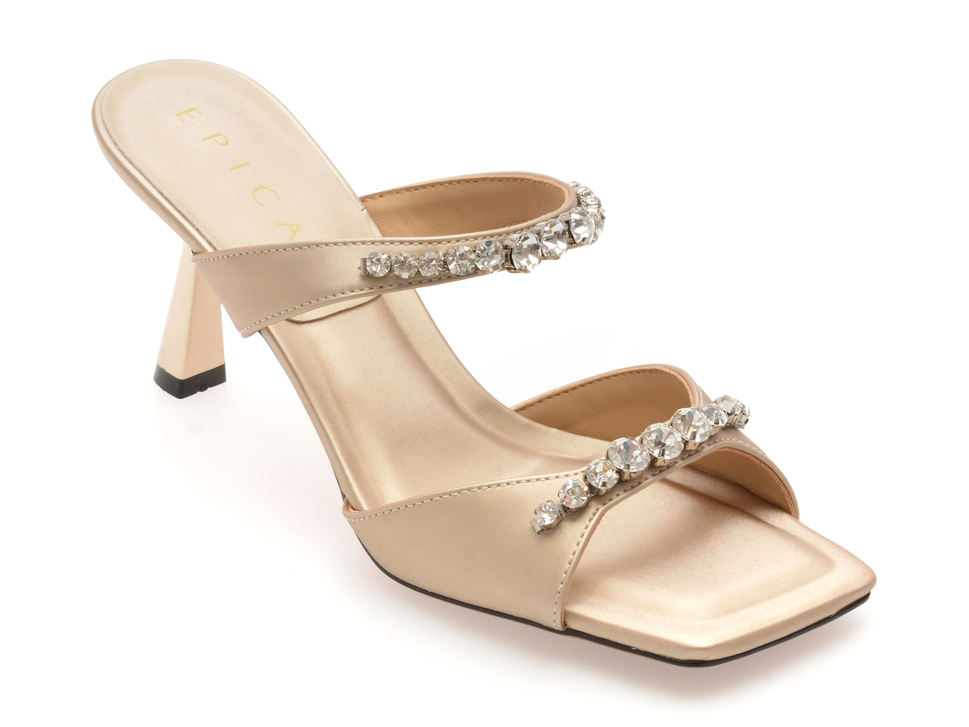 Papuci EPICA aurii, 2368, din material textil