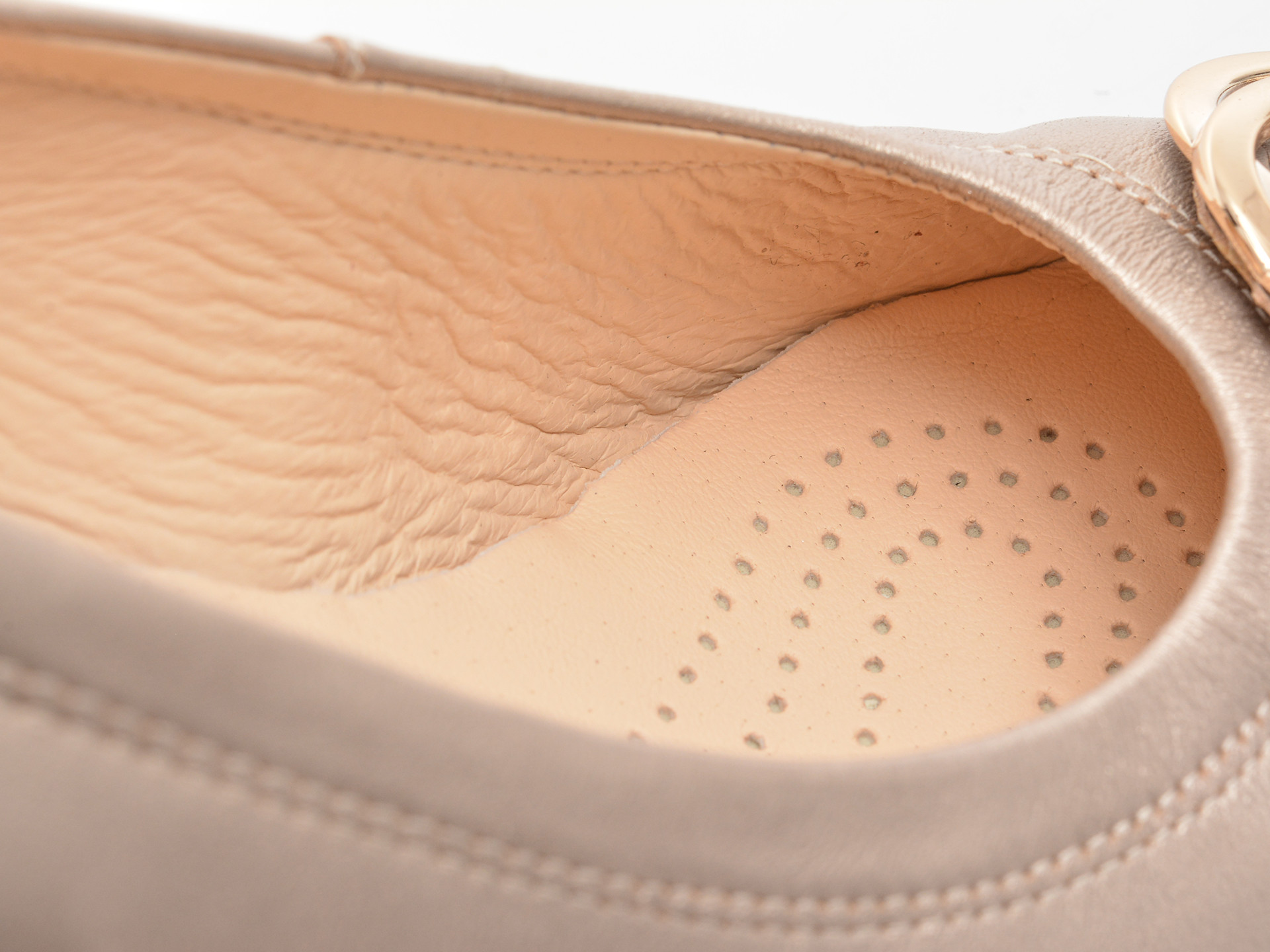 Balerini IMAGE aurii, 6415, din piele naturala