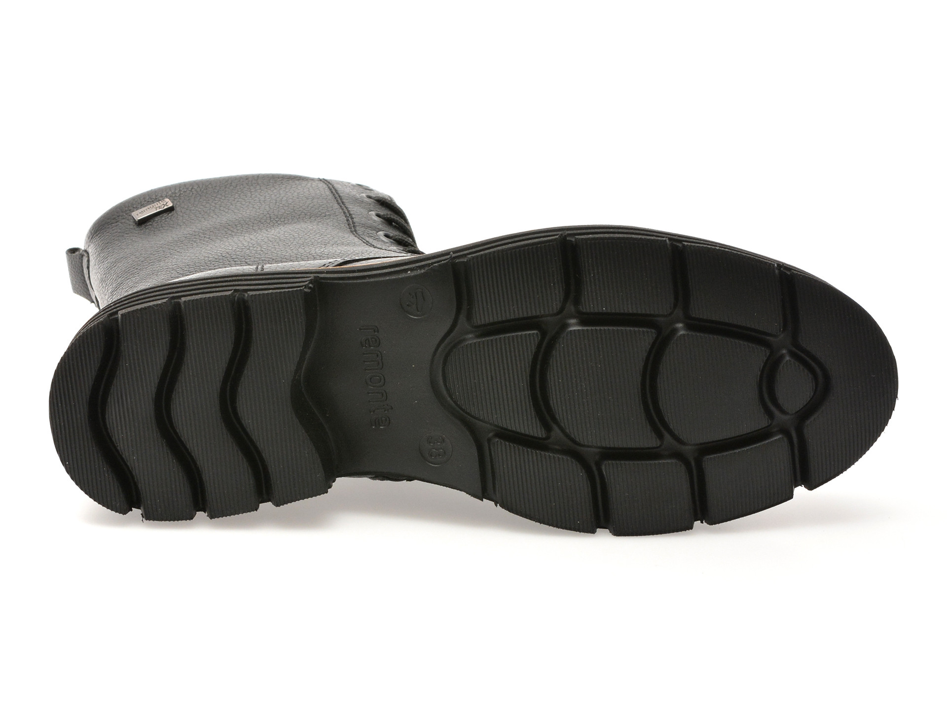 Bocanci REMONTE negri, D3A73, din piele naturala