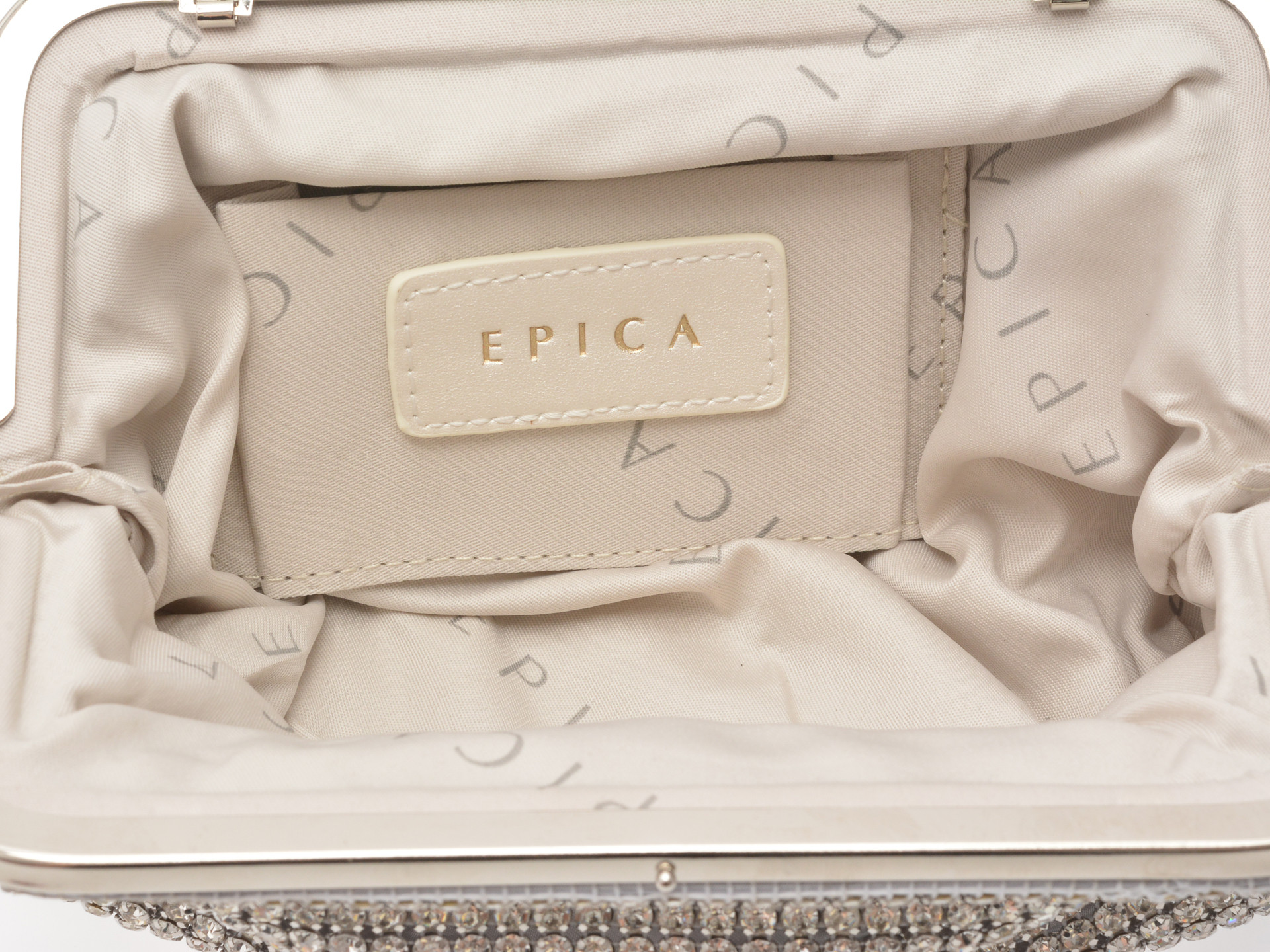 Geanta EPICA argintie, 8004, din material textil
