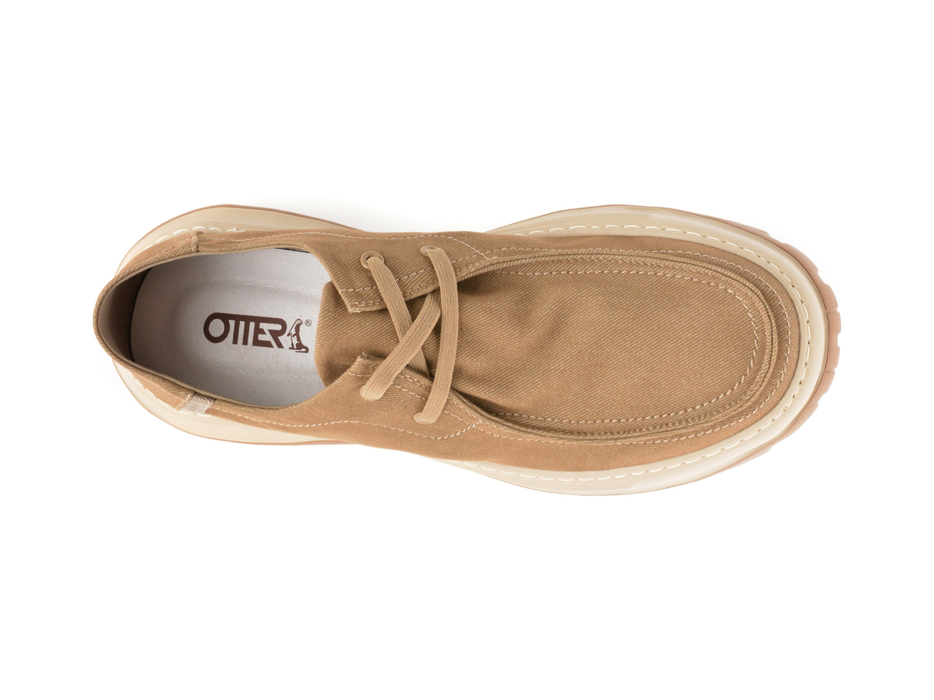 Mocasini OTTER gri, 516001, din material textil