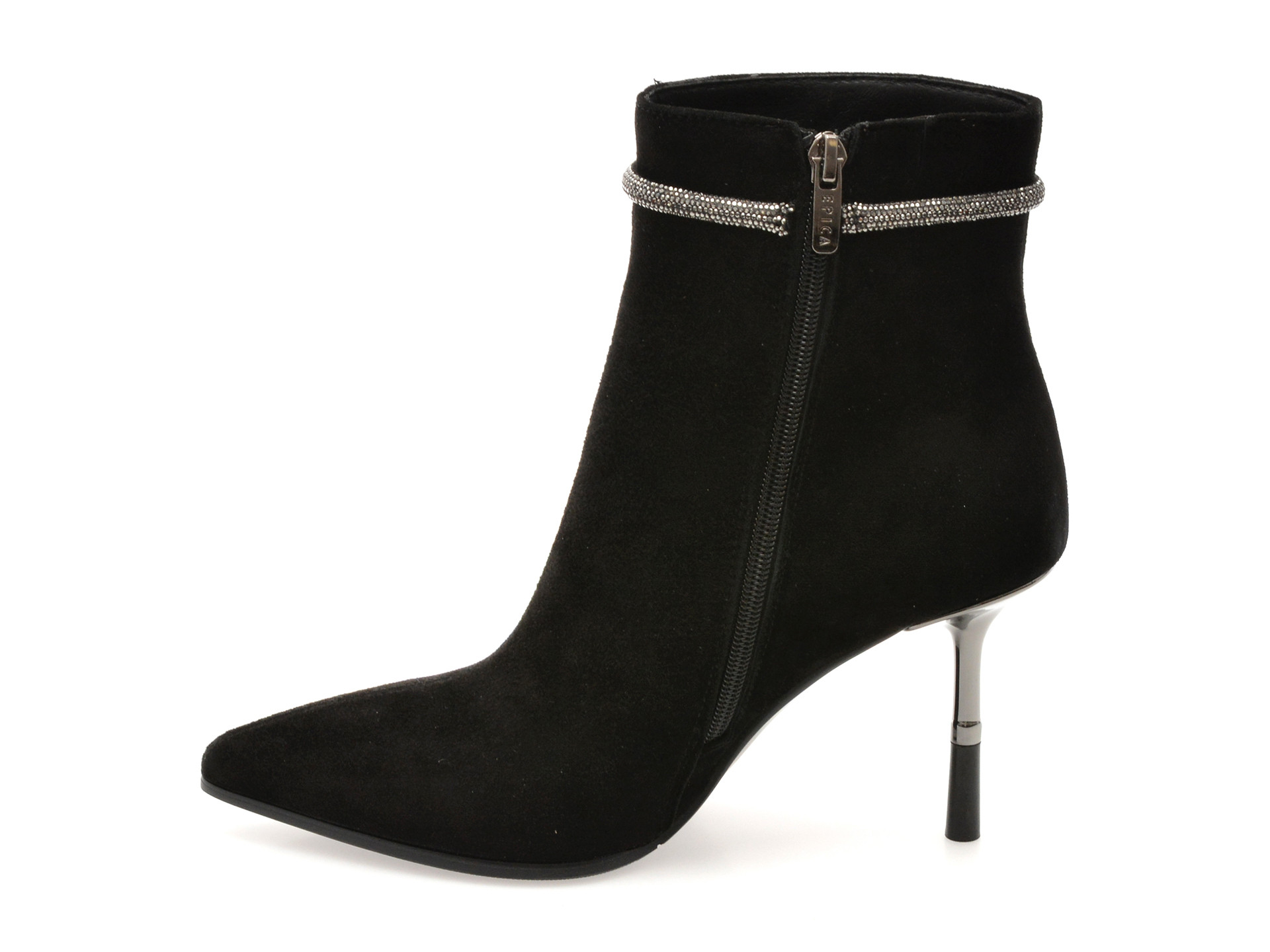 Botine elegante EPICA negre, 202726, din piele intoarsa