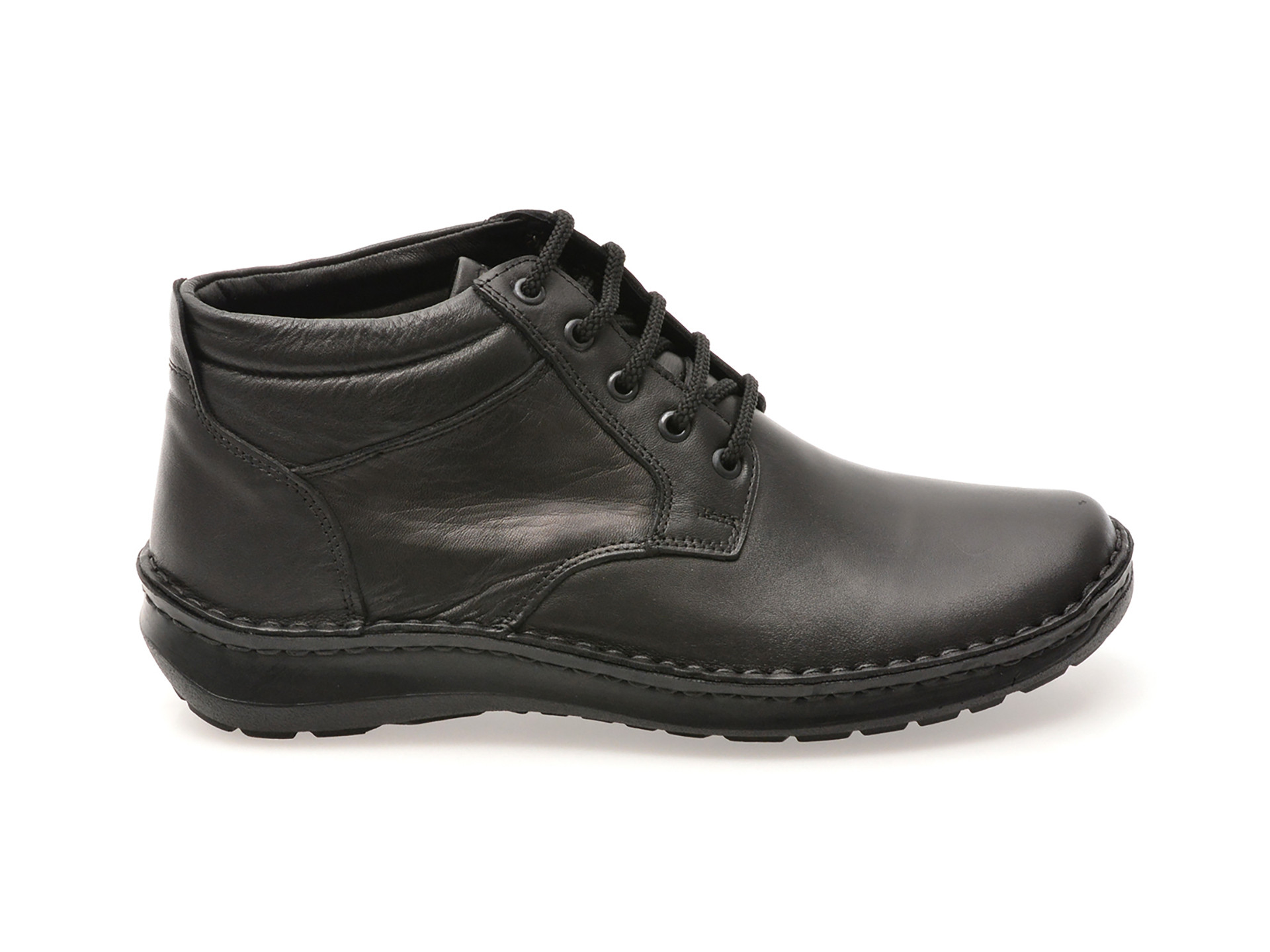 Ghete OTTER negre, 9591, din piele naturala