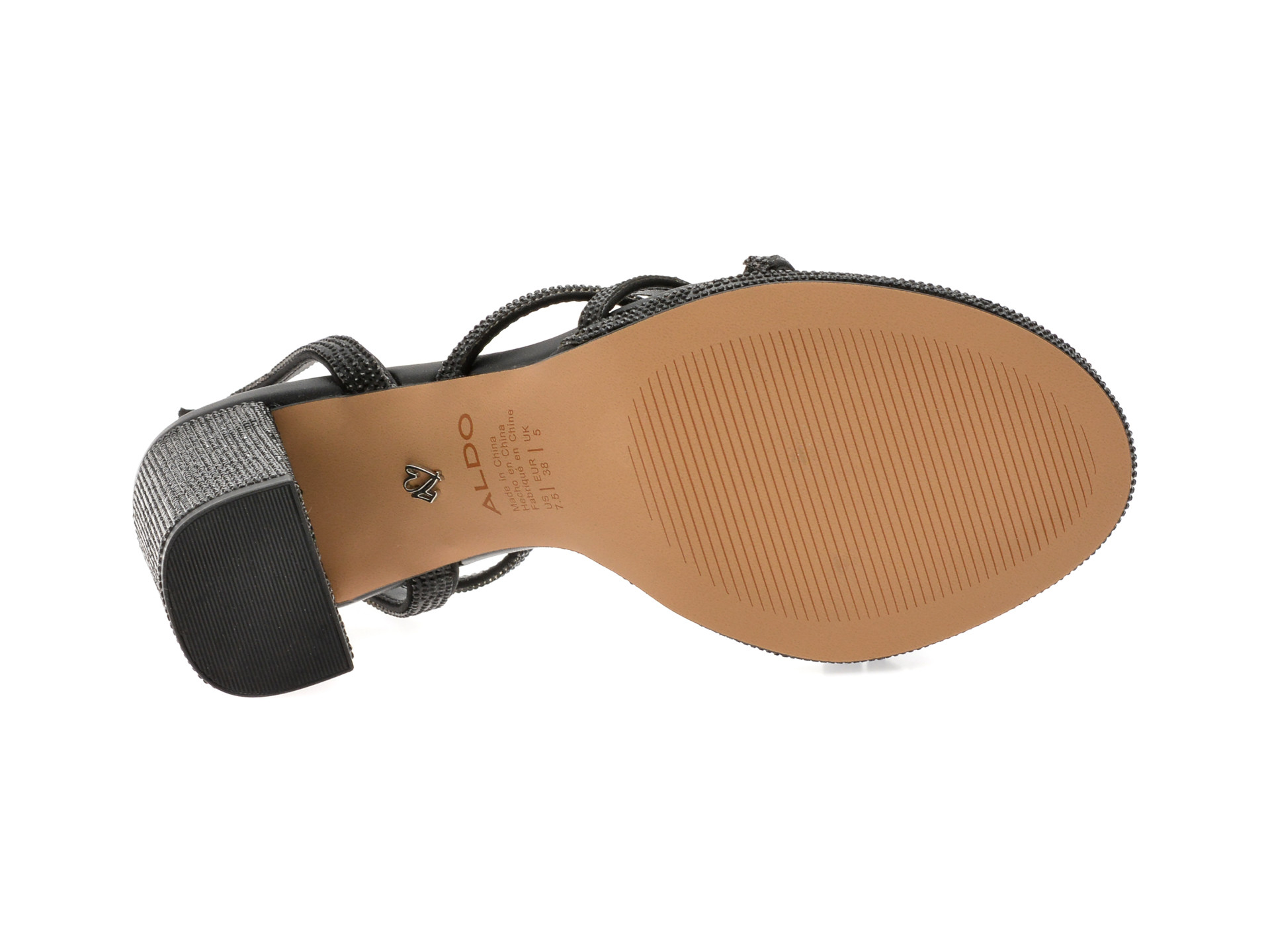 Sandale elegante ALDO negre, CHICGLOW 001, din material textil