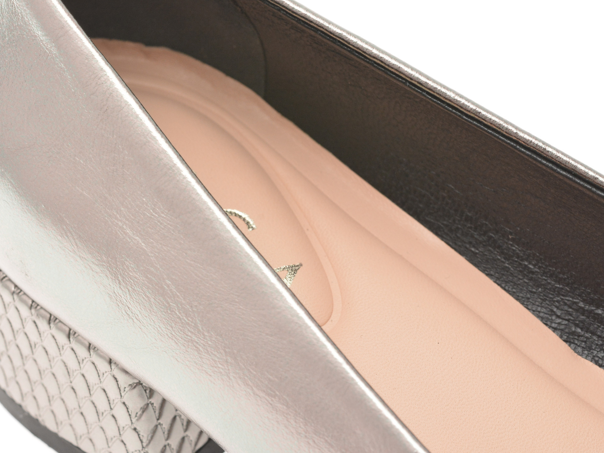 Pantofi EPICA argintii, 1135845, din piele naturala